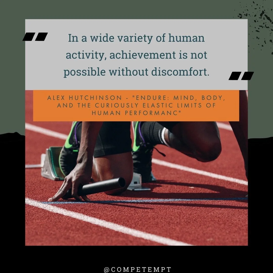 👟 &ldquo;In a wide variety of human activity, achievement is not possible without discomfort&rdquo; Alex Hutchinson in Endure: Mind, Body, and the Curiously Elastic Limits of Human Performance 👟
.
&ldquo;What&rsquo;s crucial is the need to override