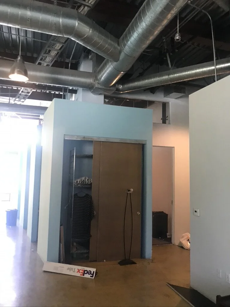 2...  Large exposed and unfinished ductwork overpowered the open ceiling like a labyrinth of unnecessary clutter