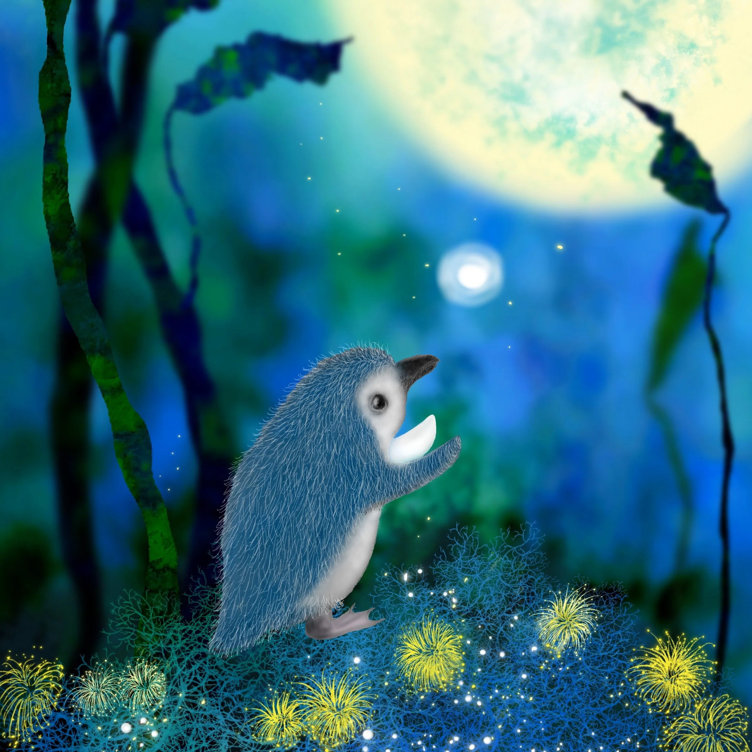 Kororā and moon.jpg