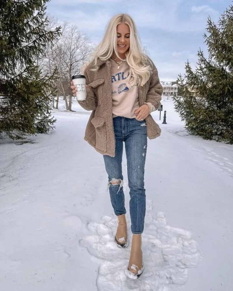 Snowy Sherpa Shacket