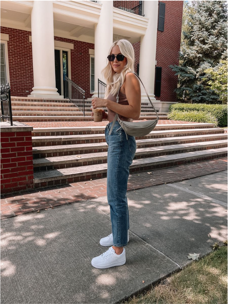 Straight Jeans With Sneakers