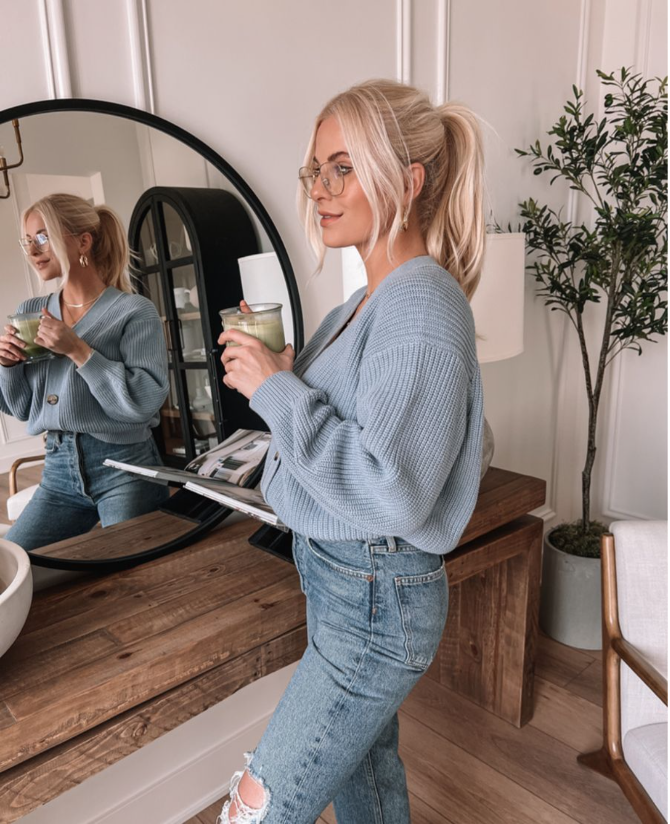 Blue Cardigan