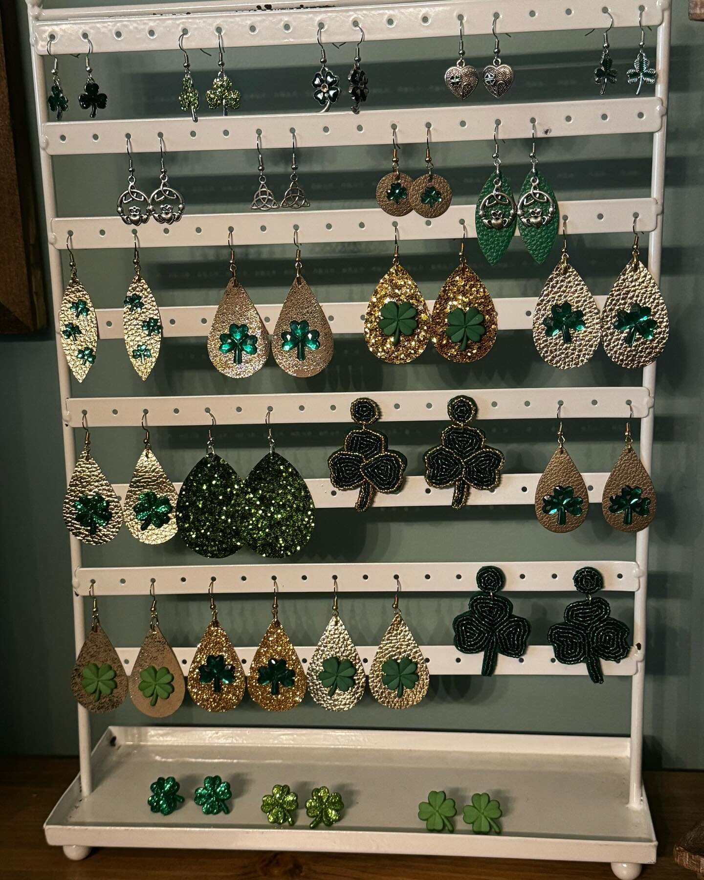 All St Patrick&rsquo;s Day earrings $10!  Every order comes with an 8.5 x 6&rdquo; cutting board to celebrate my 5th anniversary!  Message or text me at 704-280-6132 for orders!