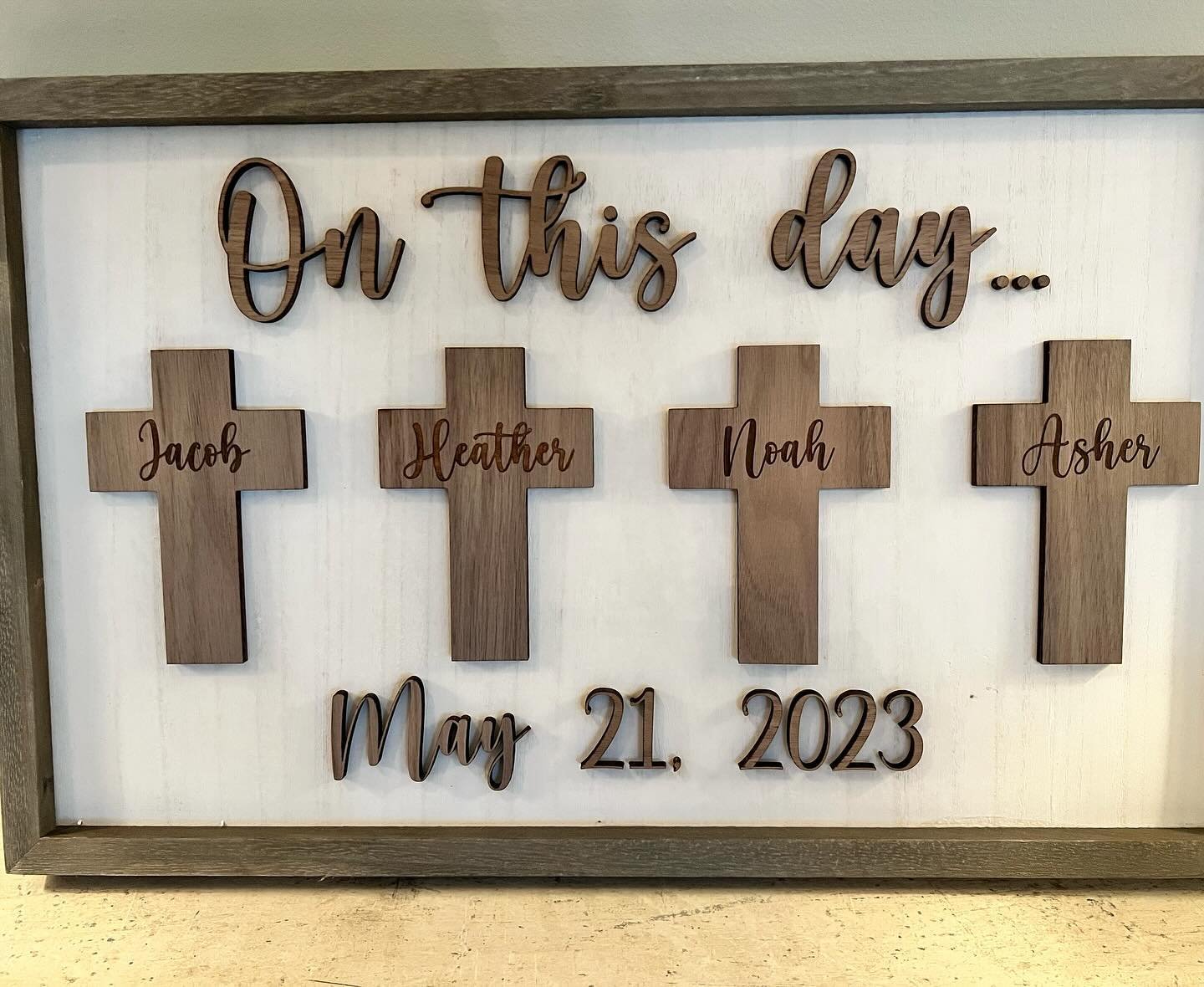 Have a baptism, communion or confirmation coming up?  These are sweet reminders of the special day. Wall hangings for decor or ornaments to capture the memory of the day, are both perfect gifts.