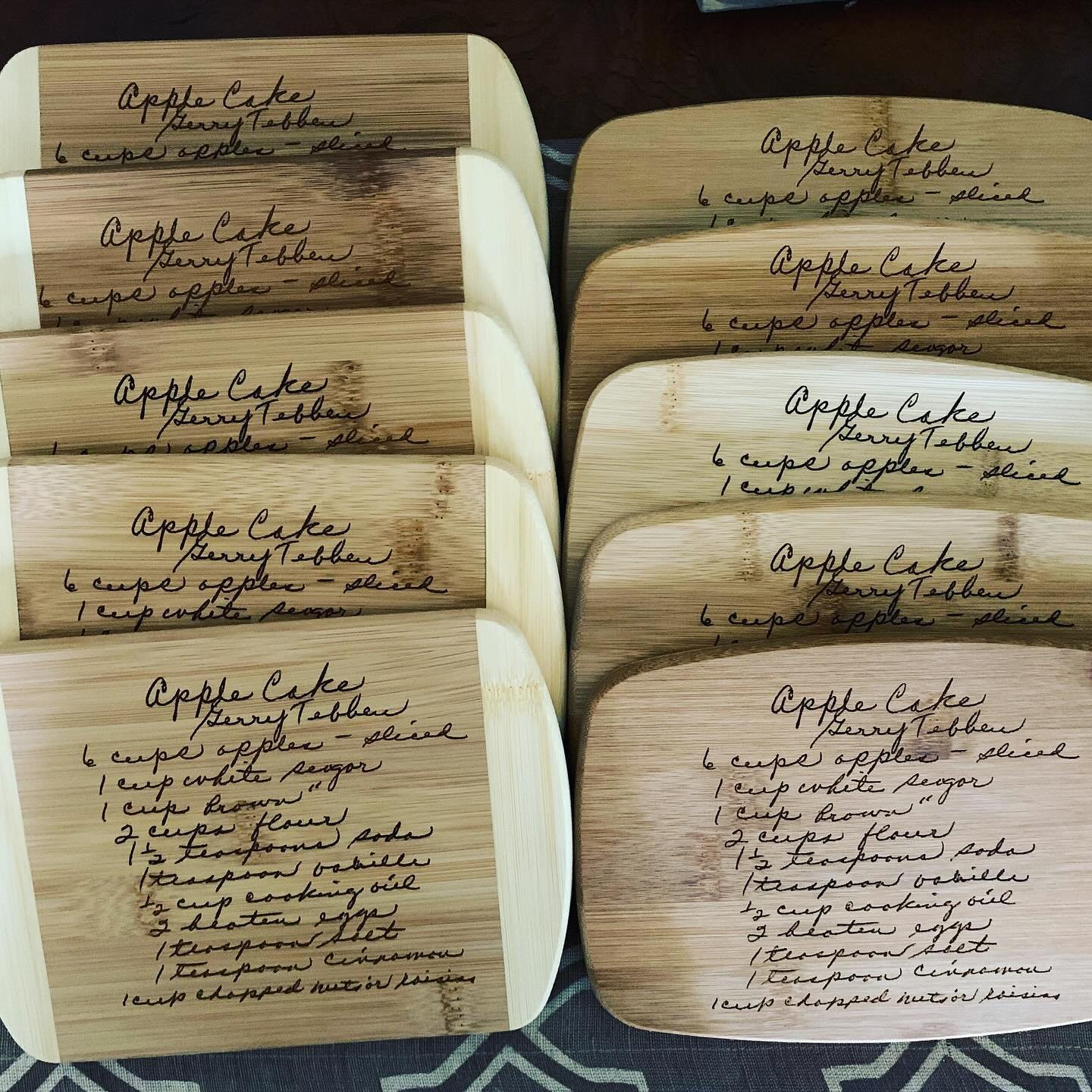 Who wouldn&rsquo;t want their loved one&rsquo;s special recipe in their handwriting engraved on a board?  It&rsquo;s a wonderful display piece and keepsake. You can always flip over to use and keep the front untouched. It&rsquo;s the perfect useful a