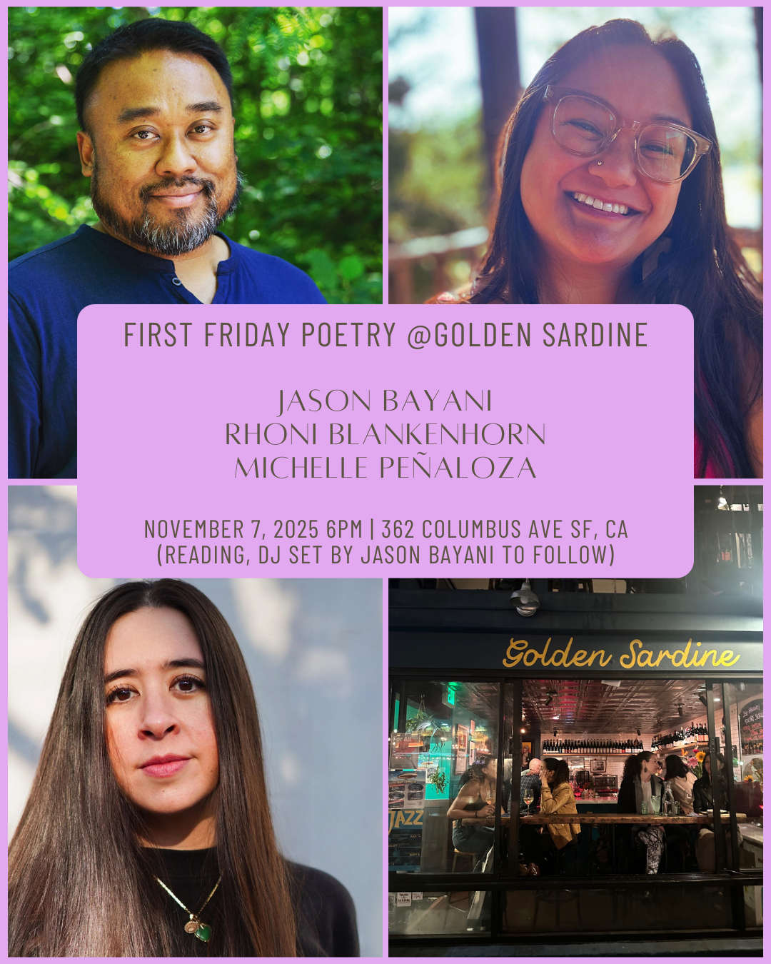 First Fridays at Golden Sardine with Michelle Peñaloza and Rhoni Blankenhorn