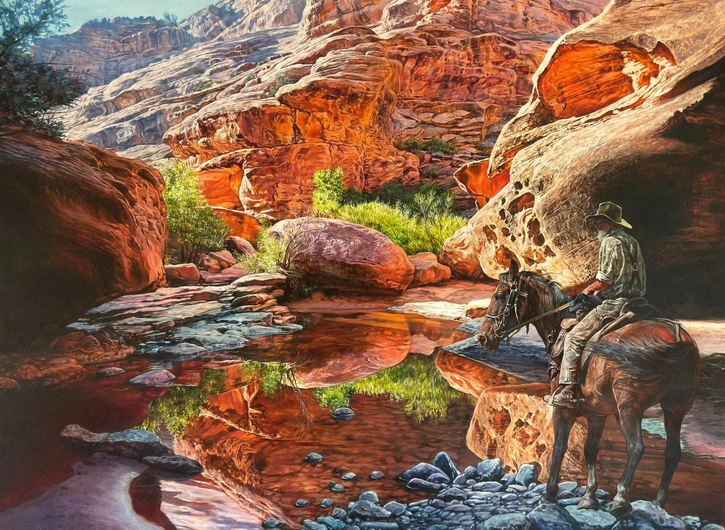112: Bruce Potter 
Alexandra 
Hunter's Canyon, a Study in Light 
1200mm x 900mm 
Oil Painting 
$9000.00 

