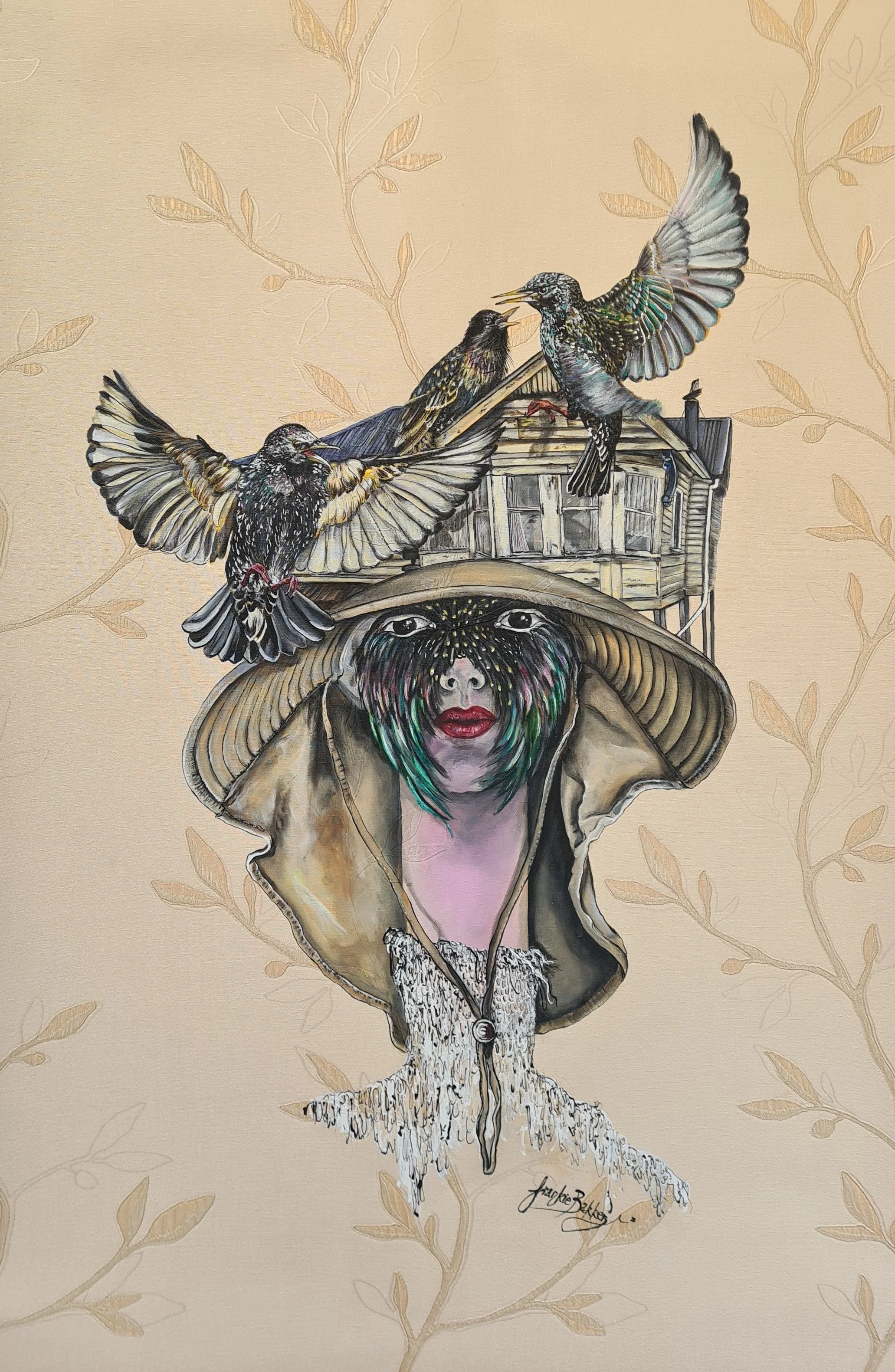 8: Frankie Bakker 
Wyndham 
Starling 
700mm x 1050 mm 
Acrylic Painting 
$4800.00 
