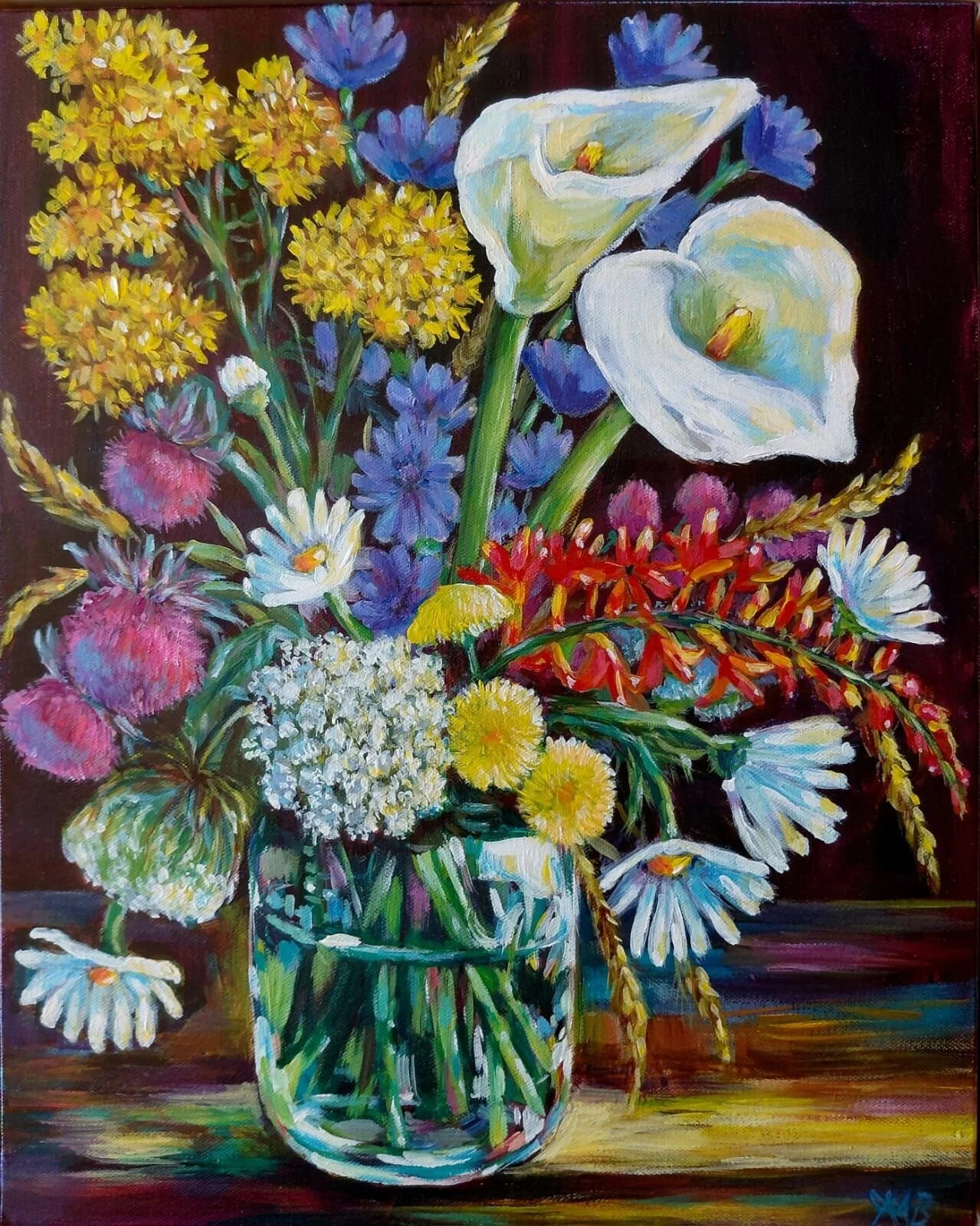 15: Andrea Beattie 
Auckland 
Weedy Beauties 
436mm × 536mm 
Acrylic Painting 
$1100.00 
