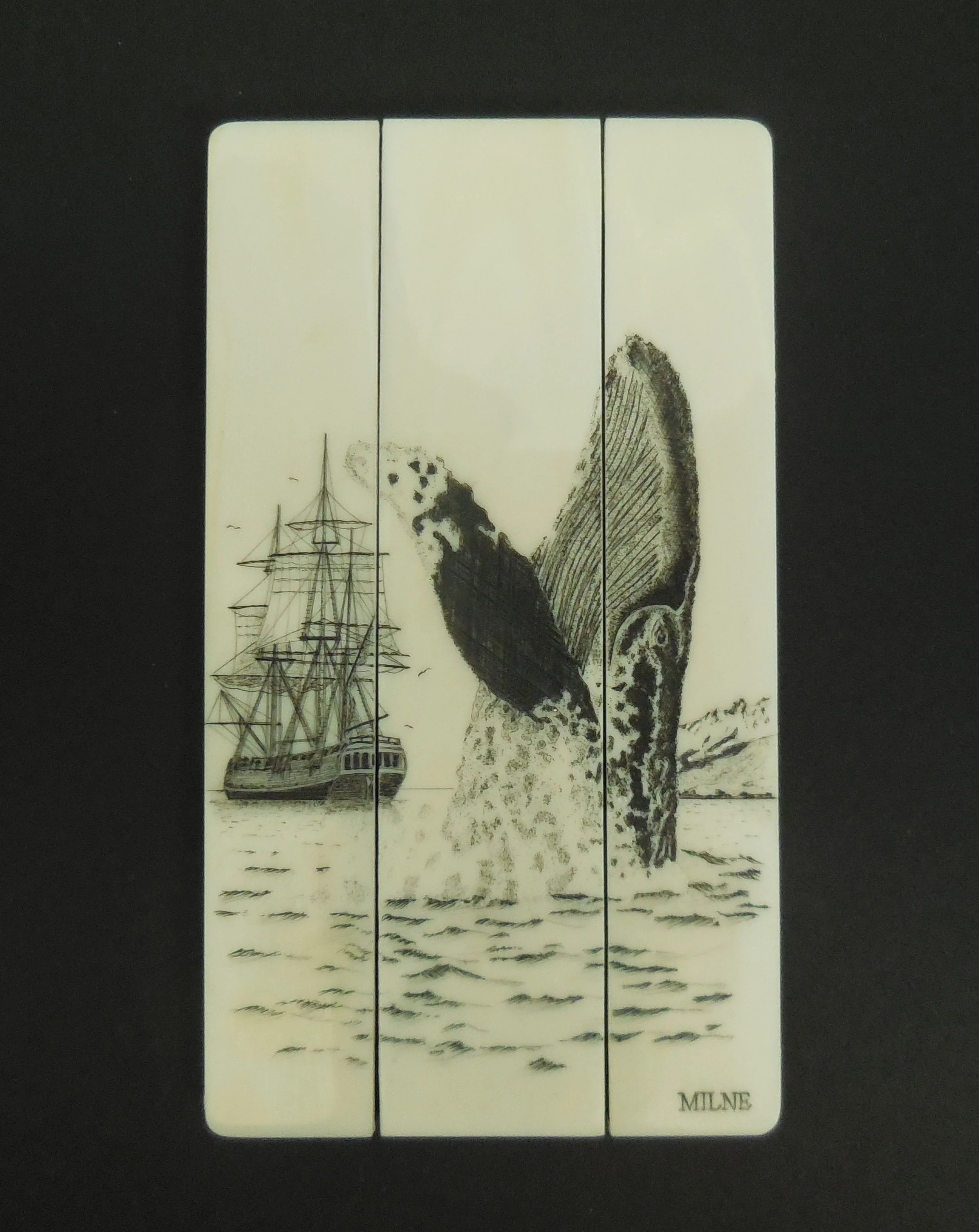 95: Gus Milne SOLD 
Christchurch 
Whale watch 
200mm x 250mm 
Other 
$1250.00 
