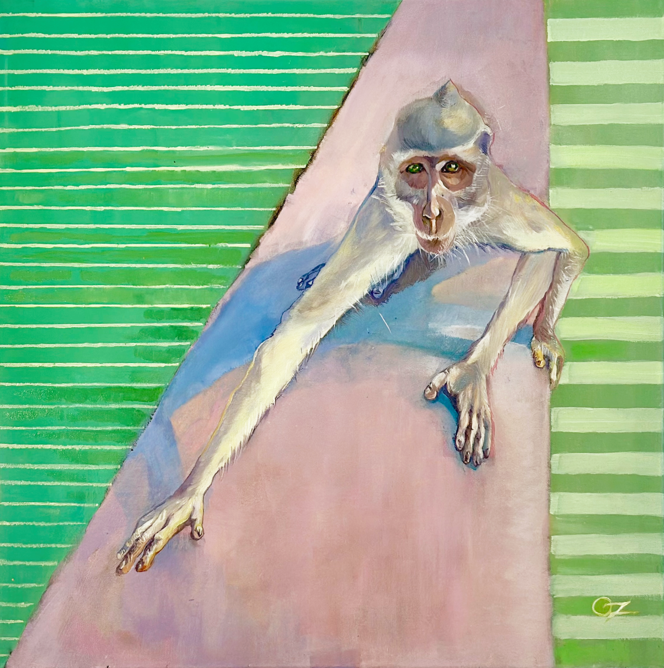 148: Olga Zoma 
Ukraine 
Reaching Beyond the Lines 
508mm x 508mm 
Oil Painting 
$499.00 
