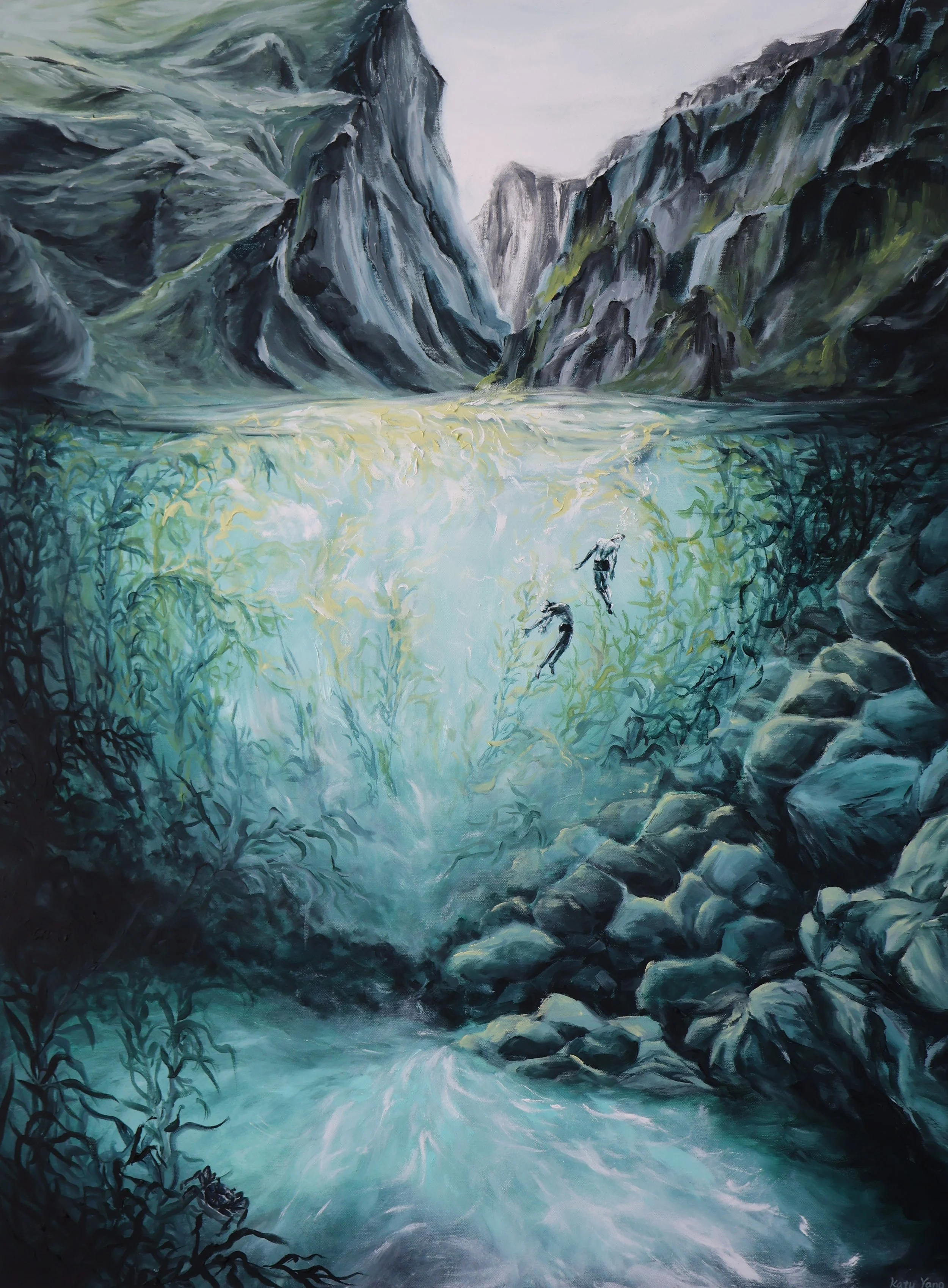 146: Katy Yang 
Wellington 
The Whispers Beneath the Wave 
762mm x 1016mm 
Oil Painting 
$2000.00 
