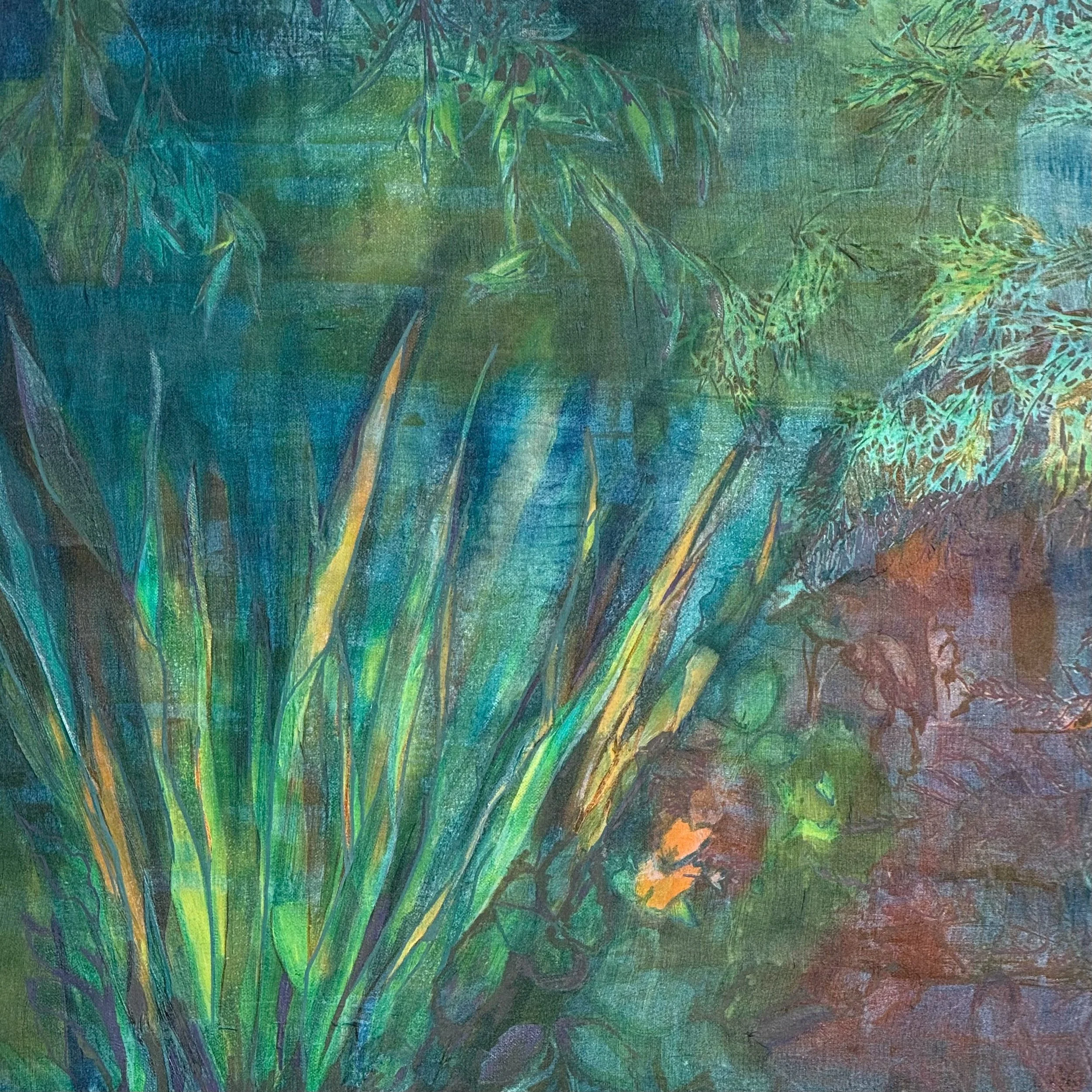 65: Zdena Kaspar-West 
Ashburton 
Whispers Beneath the Canopy 
610mm x 600mm 
Acrylic Painting, Mixed Medium, Other 
$950.00 
