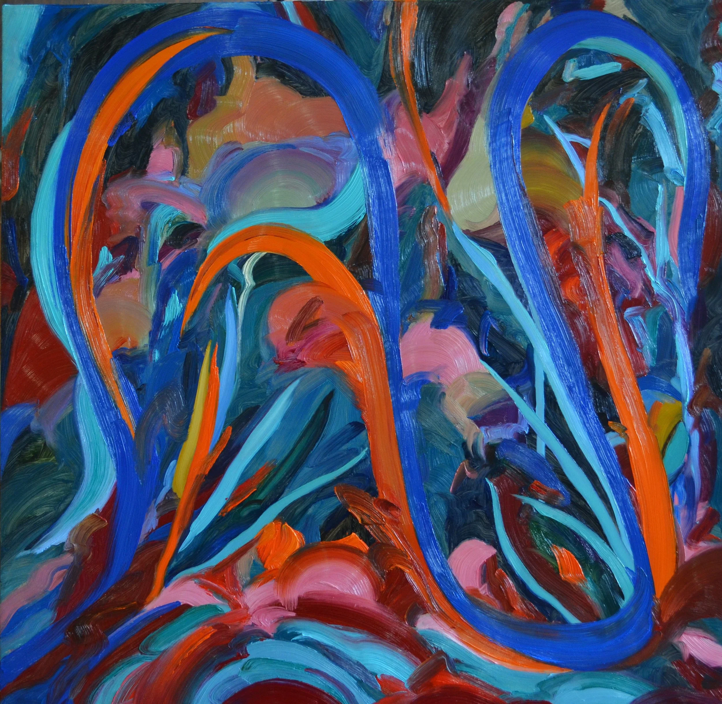 88: Paul McLachlan 
Mataura 
Tendrils 
1000mm x 1000mm 
Oil Painting 
$3000.00 
