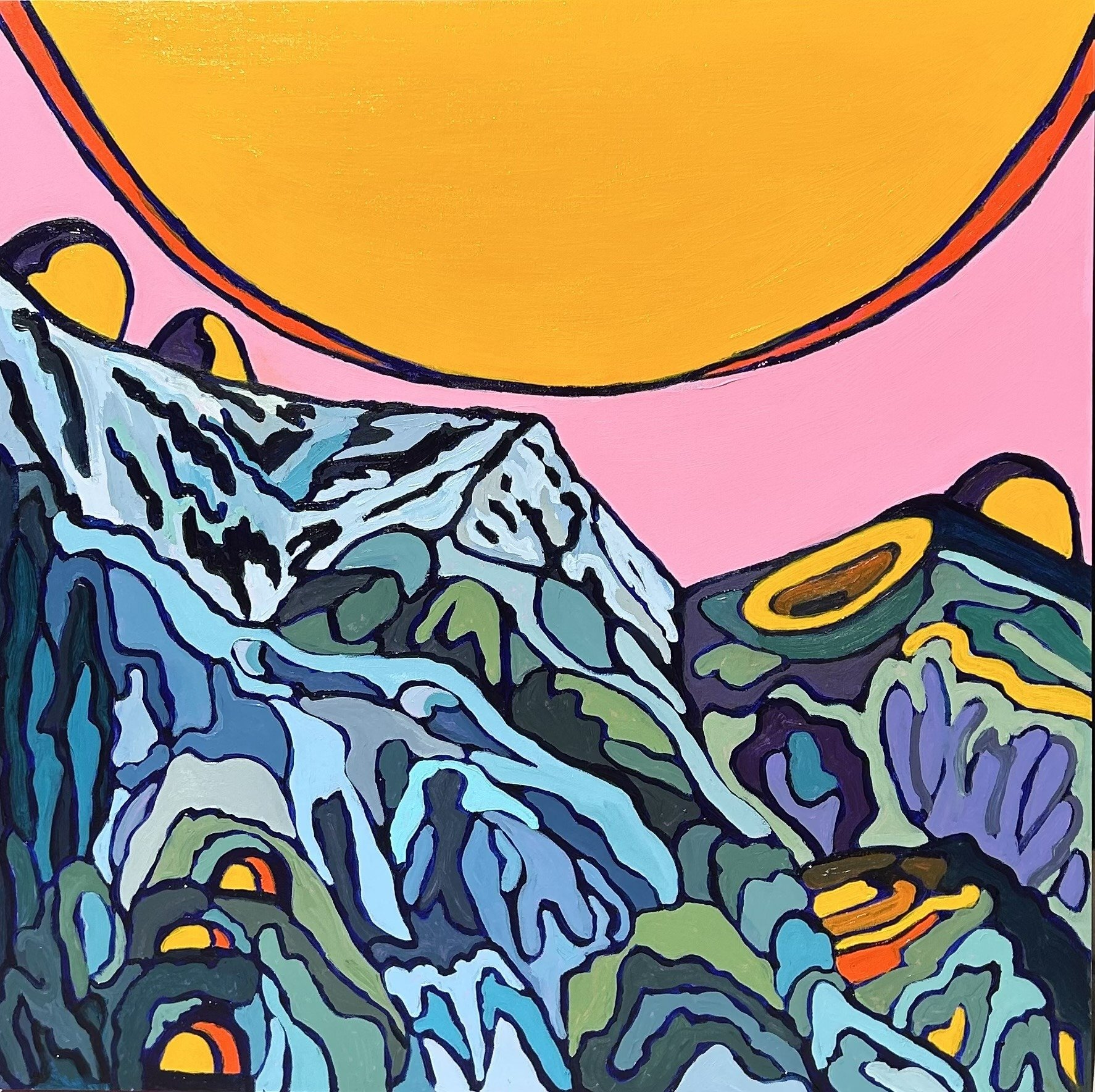 135: Juliet Trevethick 
Wellington 
The Promise of Gold 
600mm x 600mm 
Acrylic Painting 
$3000.00 
