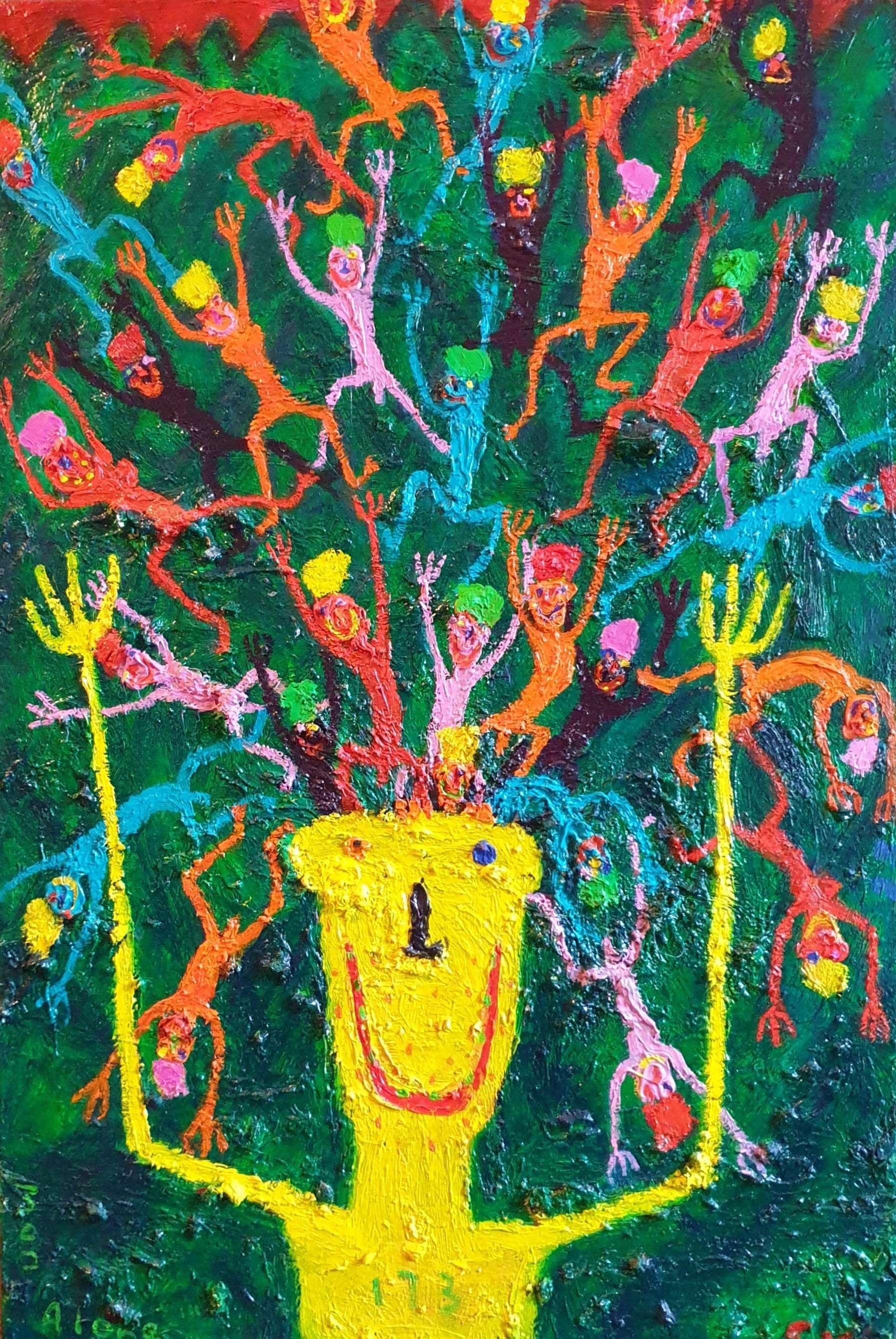 85: Ewan McDougall 
Broad Bay 
Man Alone 
910mm x 600mm 
Oil Painting 
$8000.00 
