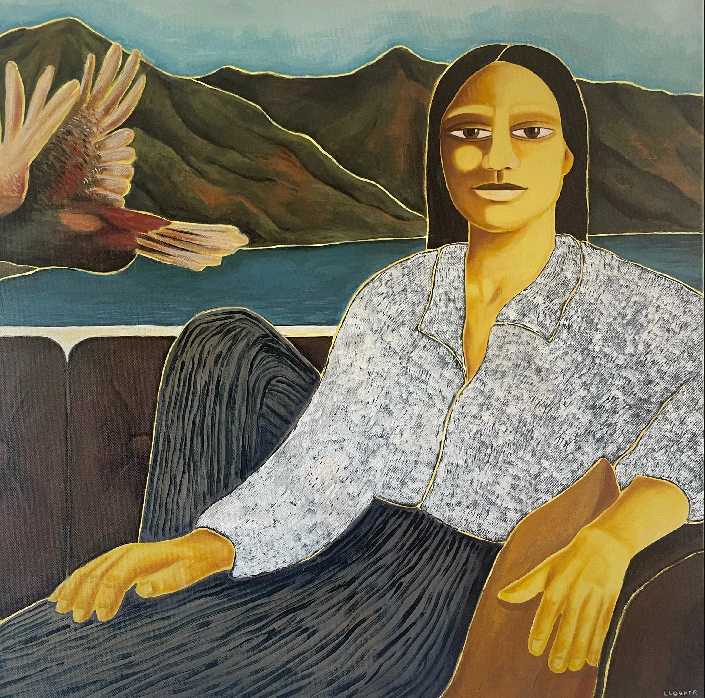 80: Laurette Looker SOLD 
West Auckland 
Sitting With The View 
650mm x 650mm 
Acrylic Painting 
$1350.00 

