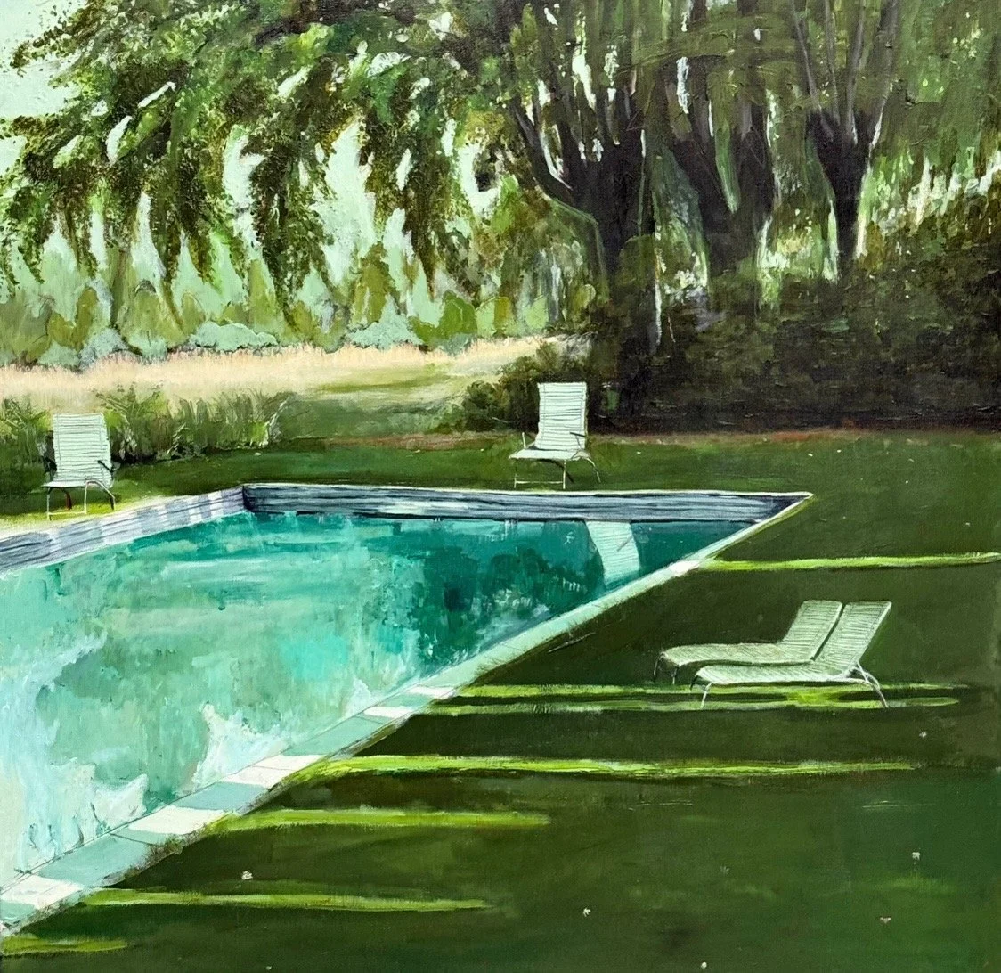 72: Alecia Koenigsberger 
Tawa 
To go to the pool 
760mm x 760mm 
Acrylic Painting 
$2300.00 
