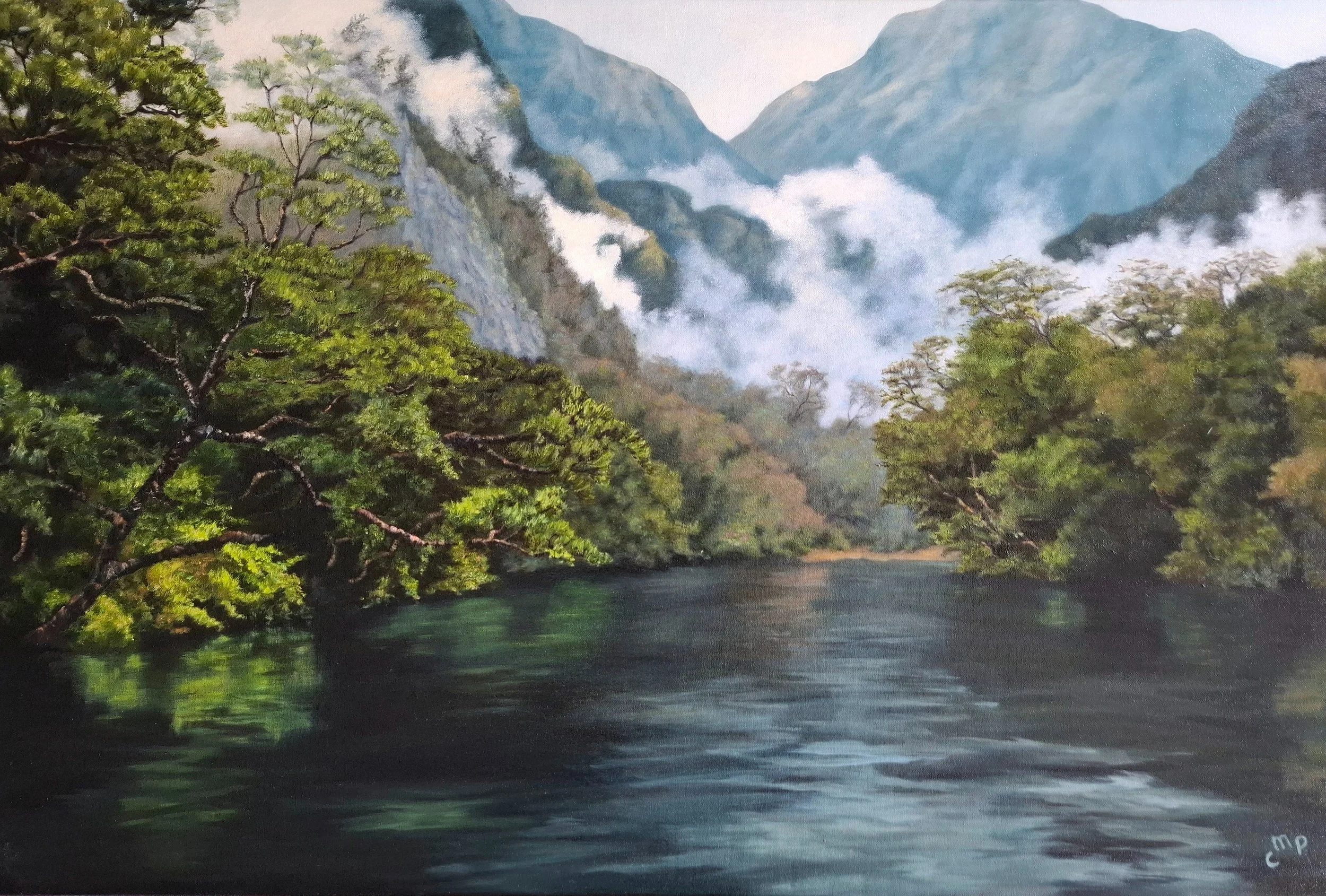 109: Tina Patrick SOLD 
Masterton 
Fiordland New Zealand's jewel 
600mm × 900mm 
Oil Painting 
$900.00 
