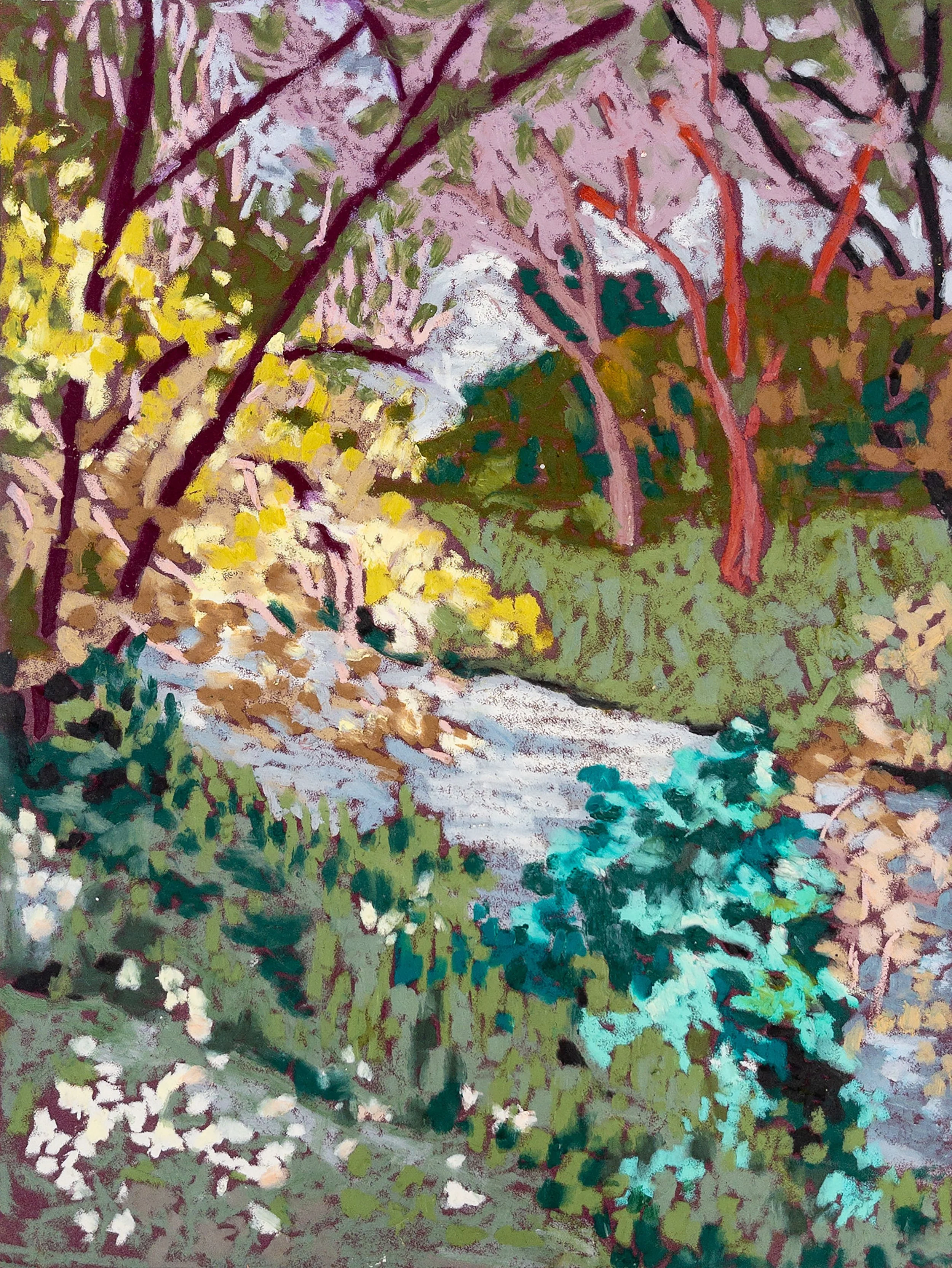 144: Elizabeth Wood 
Mount Manganui 
By the River 
300mm x 400mm  
Pastels, Oil Painting 
$900.00 
