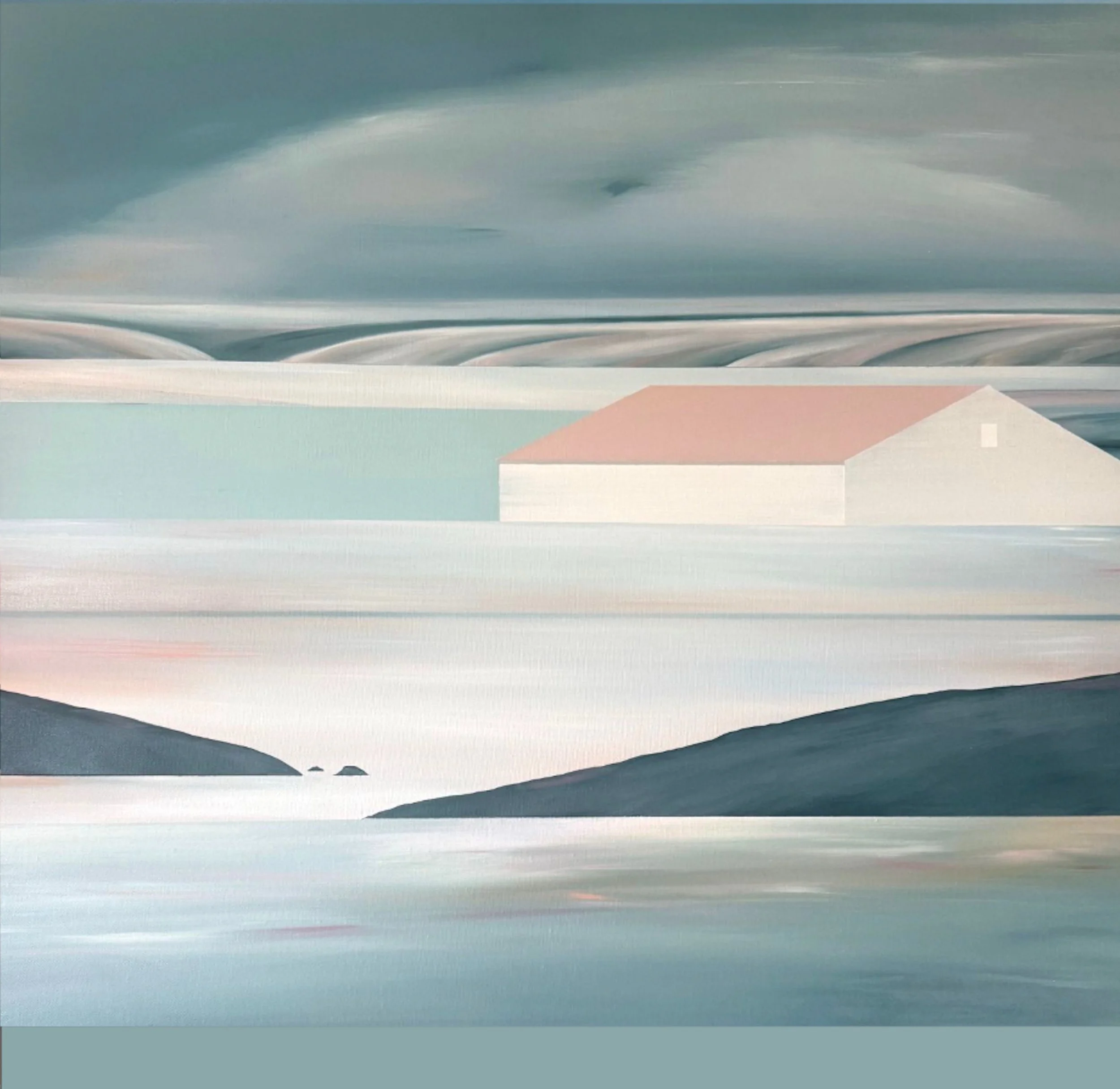 123: Kelly Rowe 
Auckland 
Archive of a Reservoir 
790mm x 790mm 
Oil Painting 
$1850.00 
