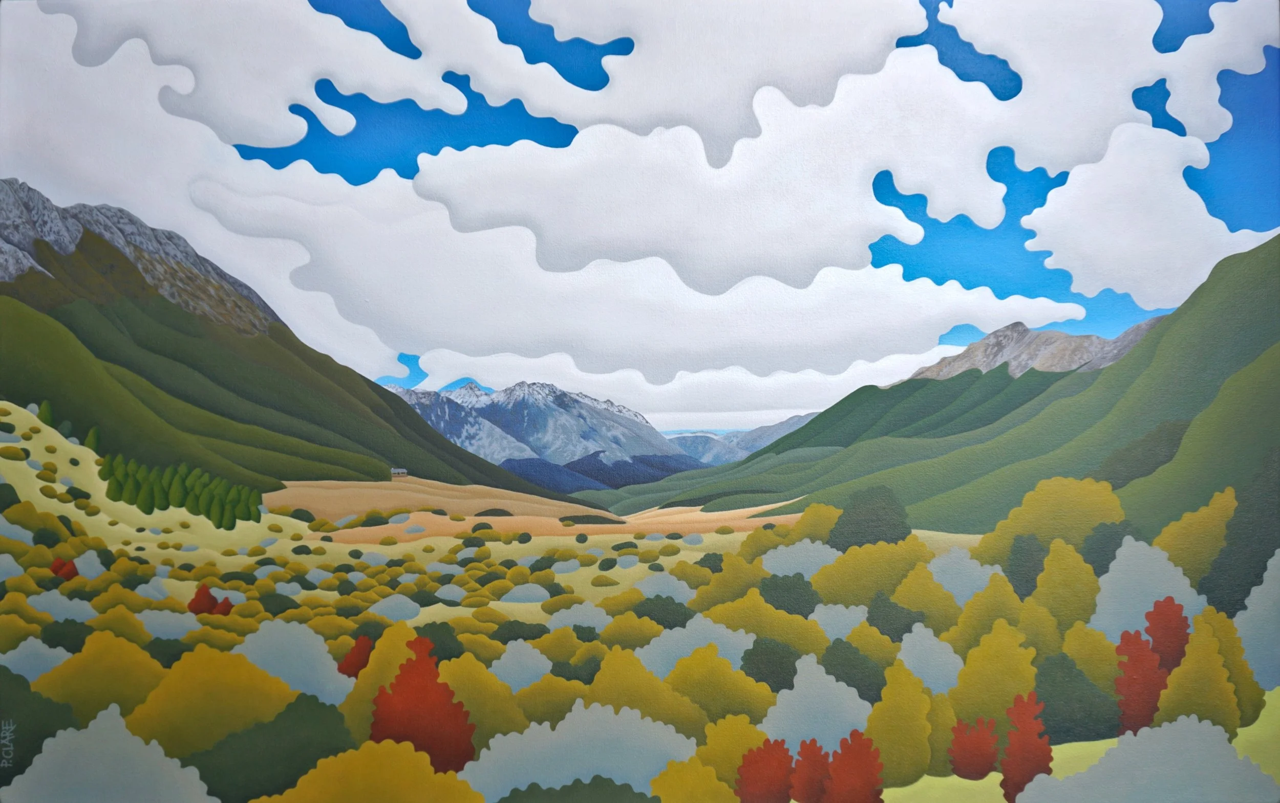 25: Priscilla Clare SOLD 
Queenstown 
Greenstone 
740mm x 460mm 
Oil Painting 
$2400.00 
