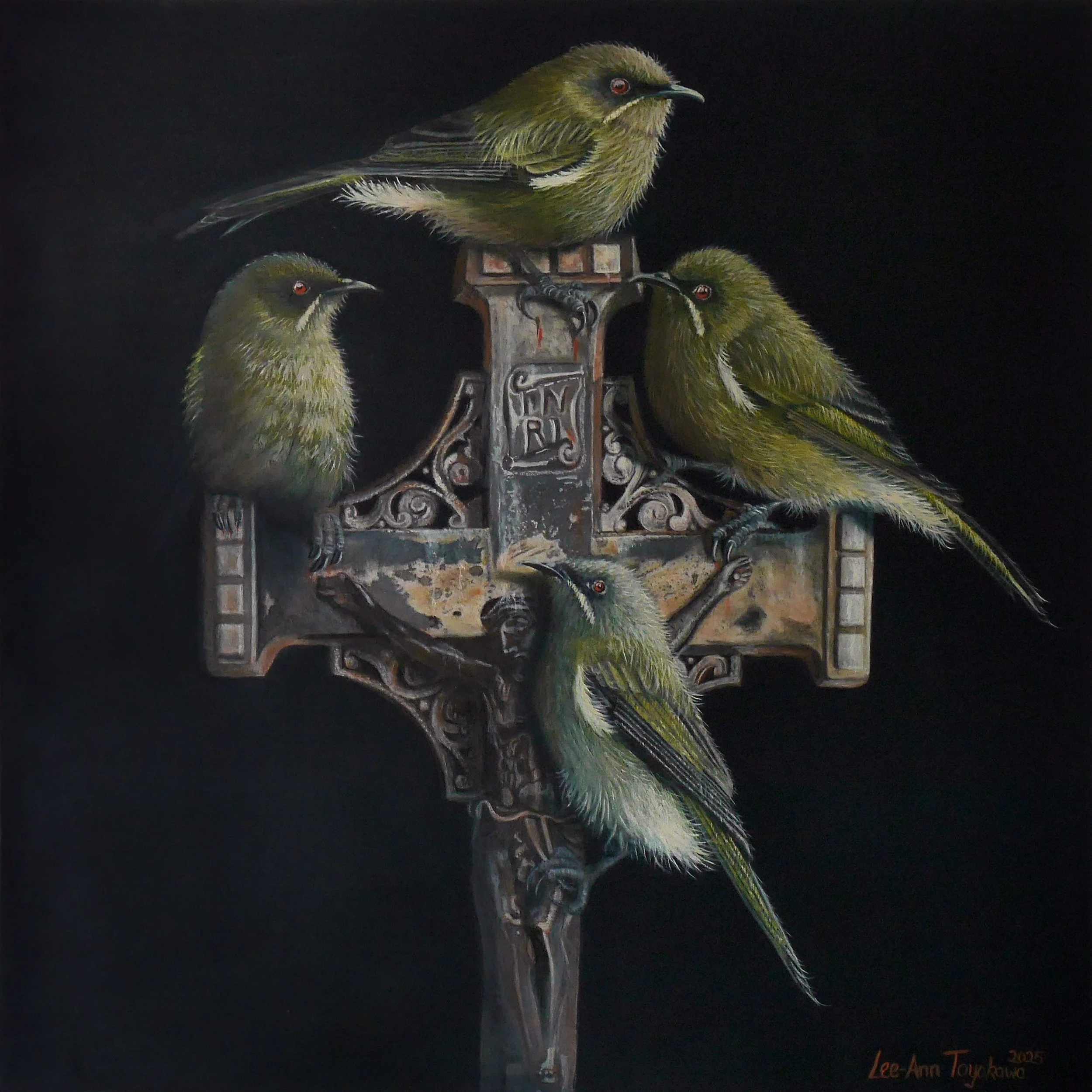 134: Lee-Ann Toyokawa SOLD 
Nelson 
Ladies Congregation II 
300mm x 300mm 
Oil Painting 
$1900.00 
