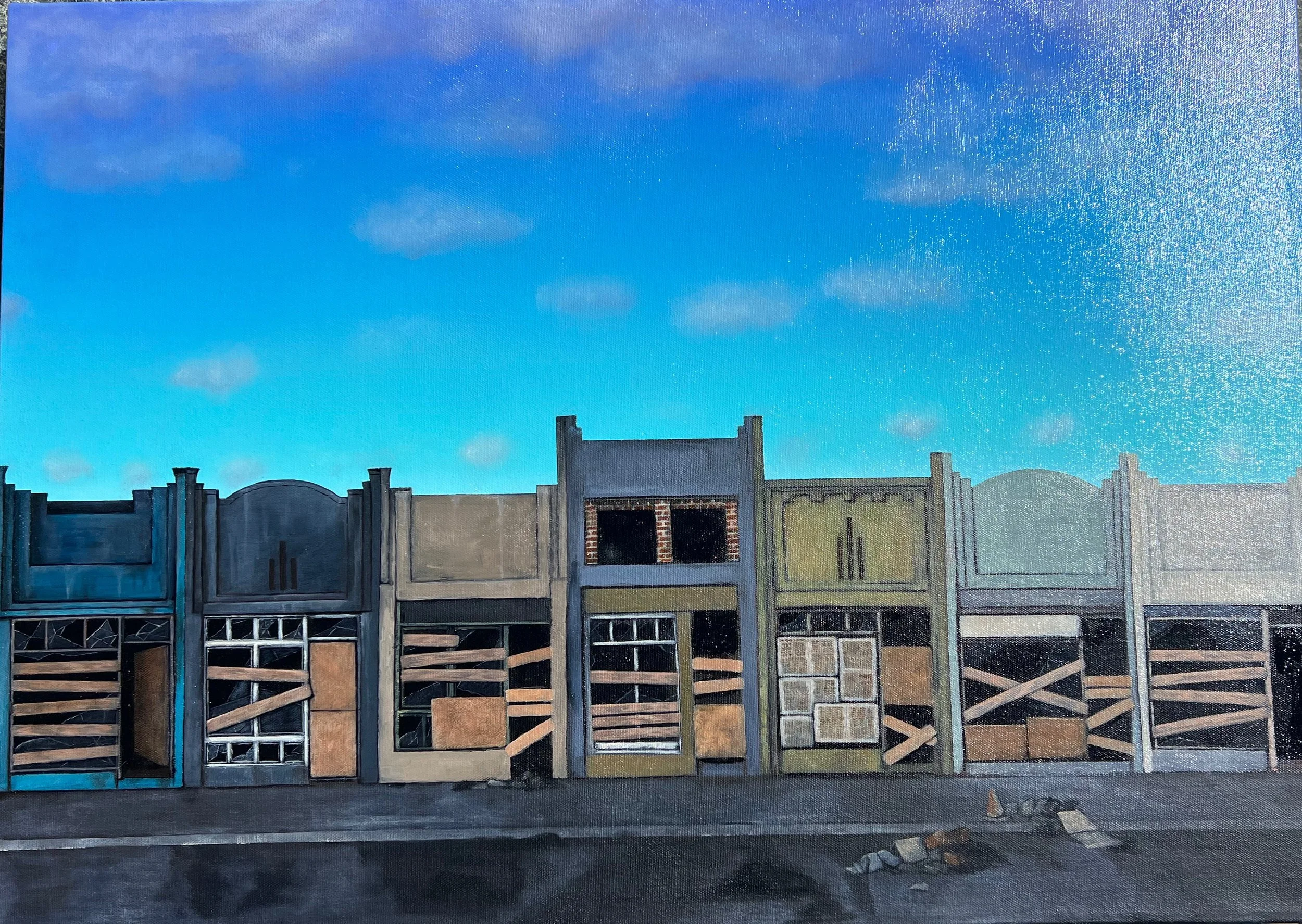 31: Oliver Curnow 
Wanaka 
A Sign of the Times 
700mm x 500mm 
Oil Painting 
$2290.00 
