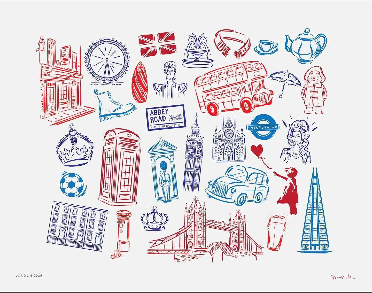 As I get close to year end, I always feel like I did fewer creative projects than I hoped. Then I look back and realize there was more than I remembered. I found these London sketches from the trips Jess and I made to visit Cole during his internship