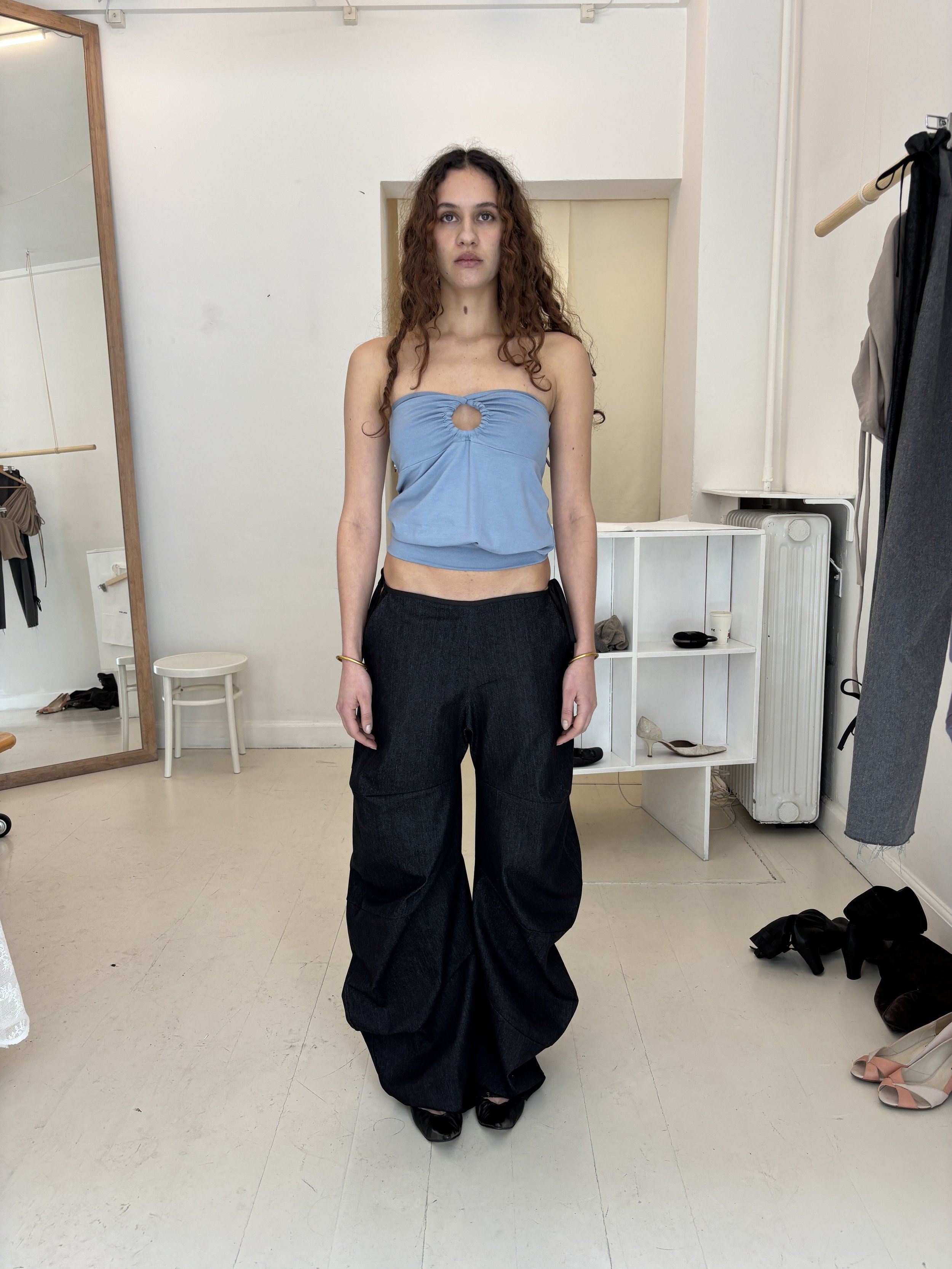 GEEZ DENIM PANTS BLACK