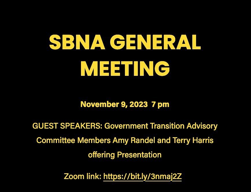 Join us tonight for our board meeting where we will have guest who will explain the government transition plan. All are welcome!

#pdxnow #pdx #portland #neighborhood #neighborhoodassociation #southburlingame #sbna #stumptown #bridgeliner #cityofport