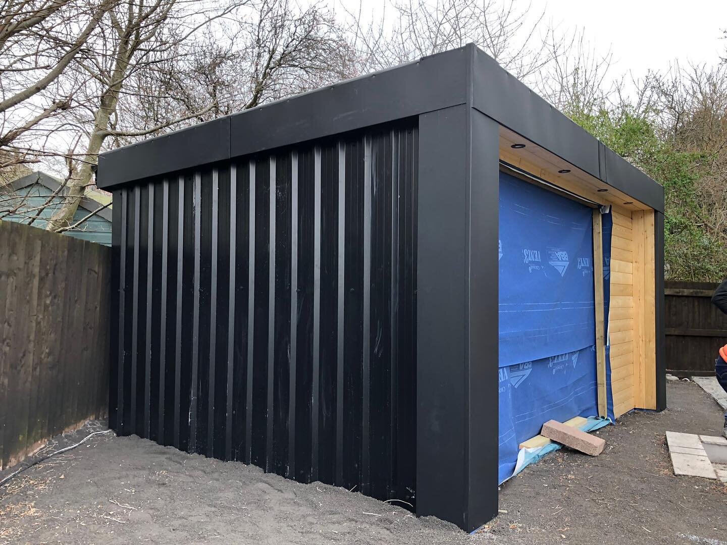 Metal and timber cladding combination under construction in #bristol
