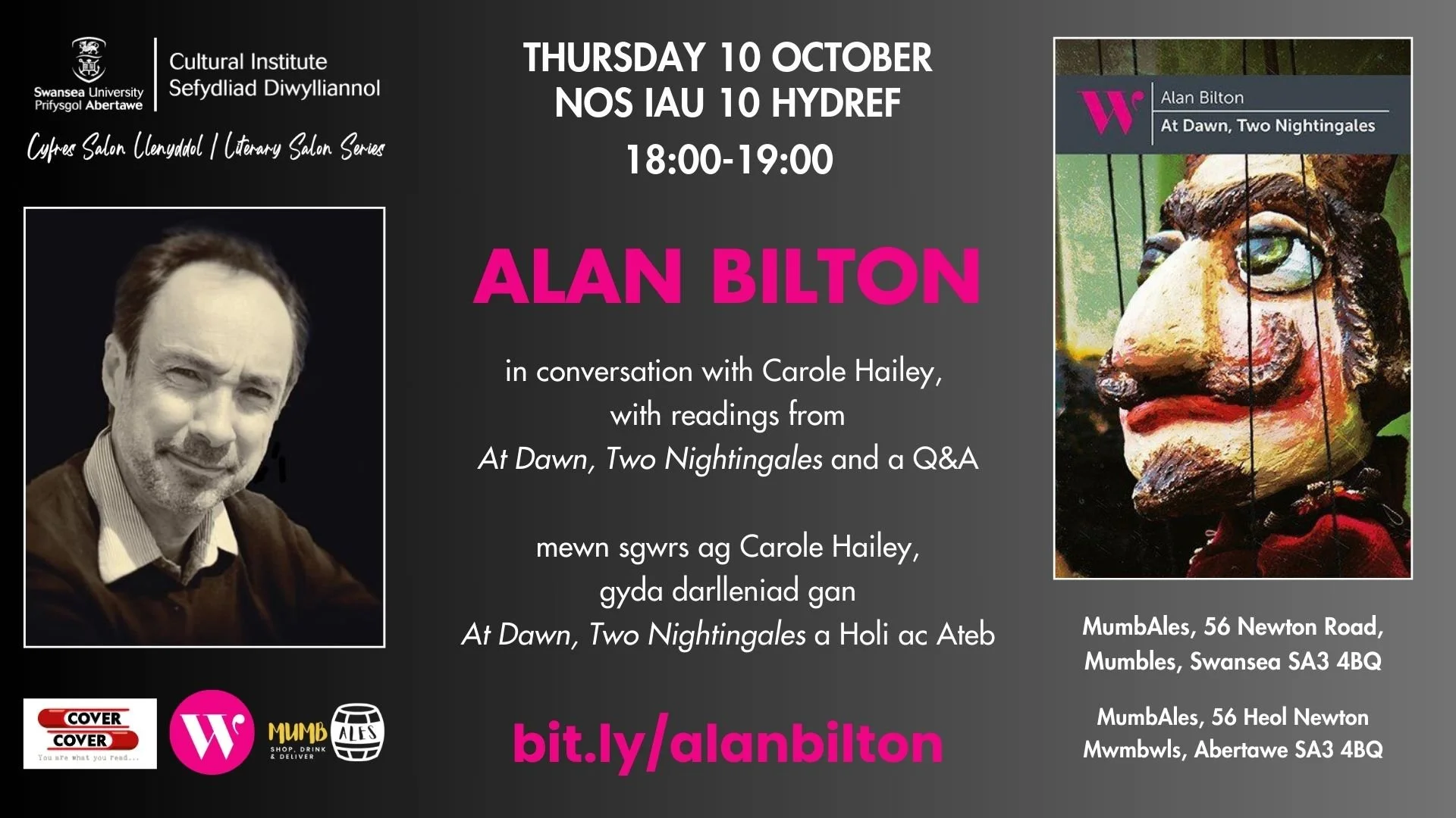 Alan Bilton Talks to Carole Hailey about At Dawn, Two Nightingales @CaroleAHailey @ABiltonAuthor