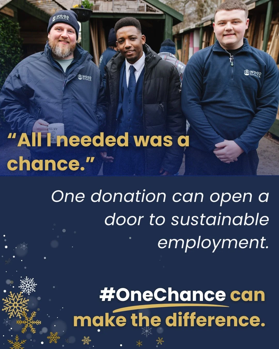 You can give one person one chance.
You can be part of JERICHO's mission of supporting people in Birmingham facing complex barriers to employment.
You can do that, by donating a small amount today. 

Many people have never been given a chance, never 