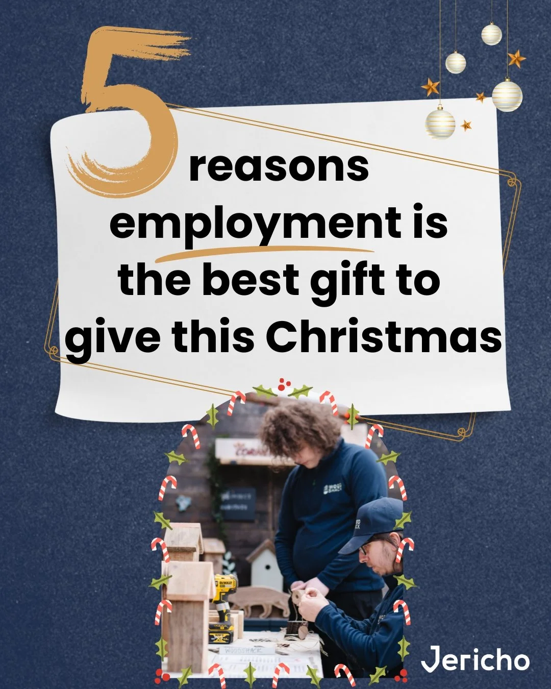 5 reasons why employment is the best gift to give this Christmas 

At JERICHO we know how important being in employment is, we've seen the difference it can make to a person. Our charities mission is to support people with complex barriers to employm
