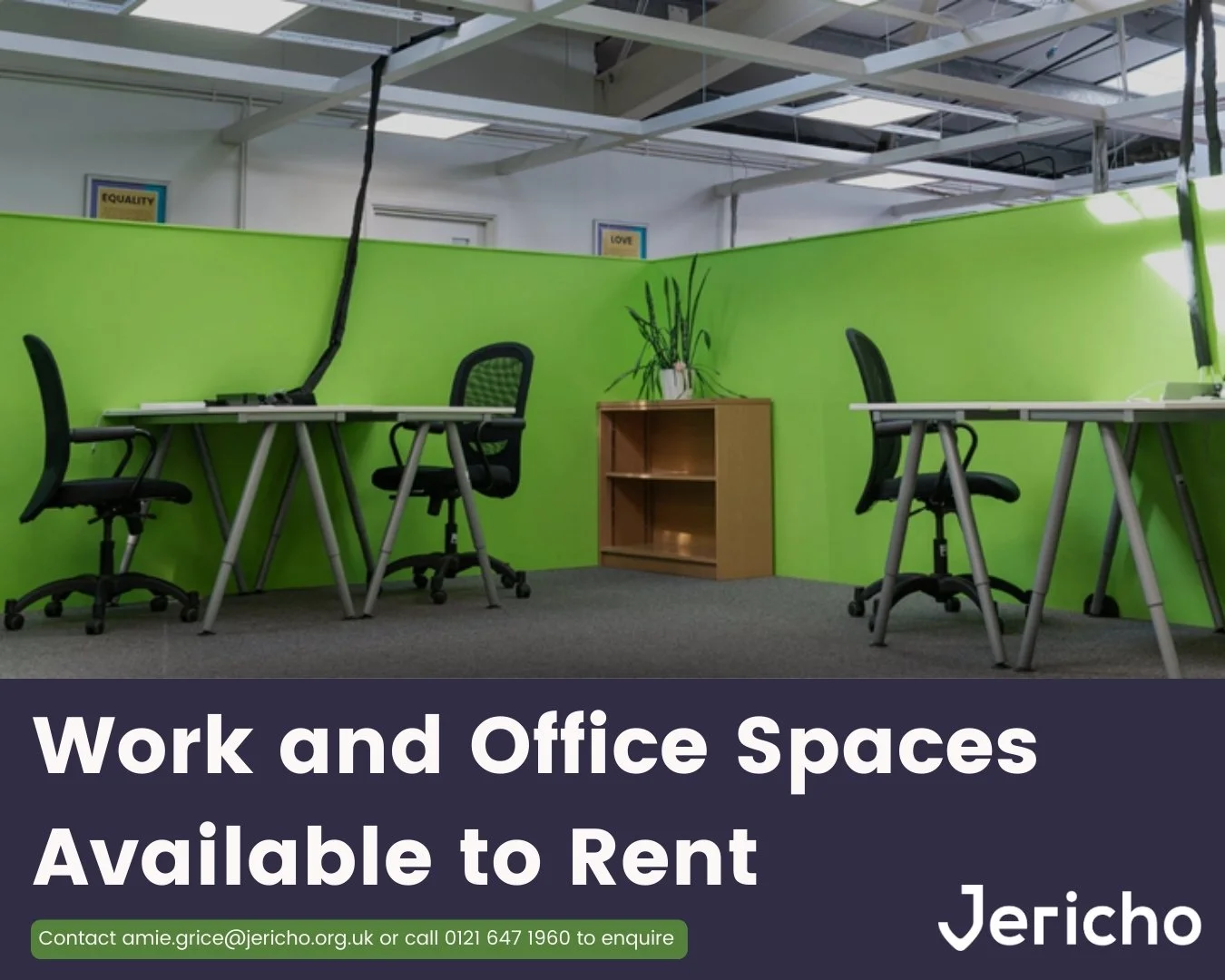 Looking for a workplace to rent, located in a friendly and motivated building?

Starting from just &pound;450 per calendar month, we have multiple workspaces available to rent. It&rsquo;s the perfect opportunity for growing your business. 

Currently