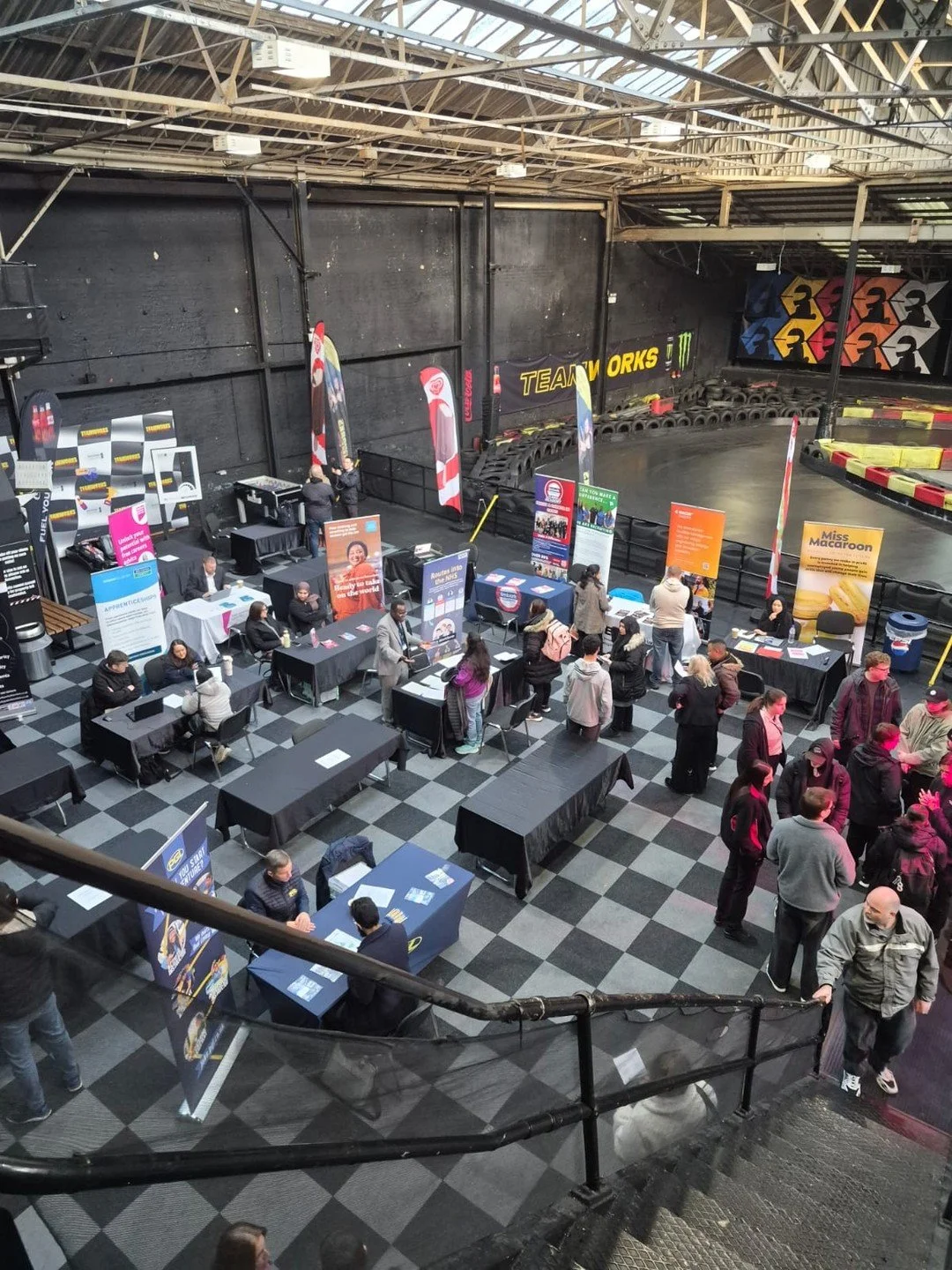 Vicky seen at another employability job fair last week. This time at a go kart track 🏎️

Where @southandcitycollegebirmingham is offering a free course to 19-29 year olds looking to boost their employability skills known as 'Karting for Success' 

E