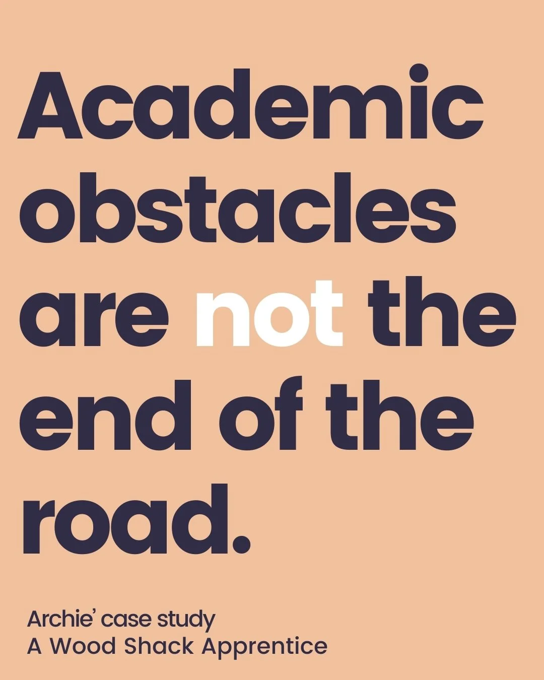Academic obstacles are NOT the end of the road 

Here about one of our participants who defied the barriers that many NEET young people face  during his apprenticeship @jerichowoodshack
Being exposed to an alternative path to the traditional academic
