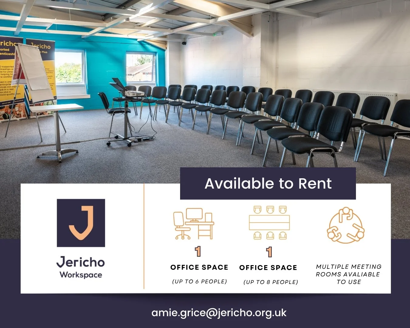 Our office building promotes networking,  sharing of knowledge and builds a community 💛
For only &pound;850pcm, you could move into one of our fully furnished office spaces for up to 6 or up to 8 people, located a short distance away from Birmingham