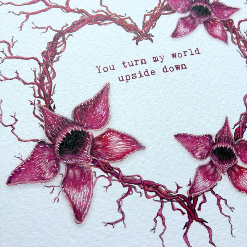handmade 80s inspired love card valentines romance anniversary engagement card UK