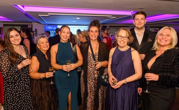 Photo of team at awards event