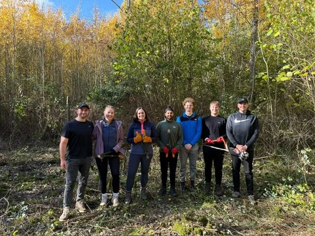 Team photograph in Tiddesley Woods