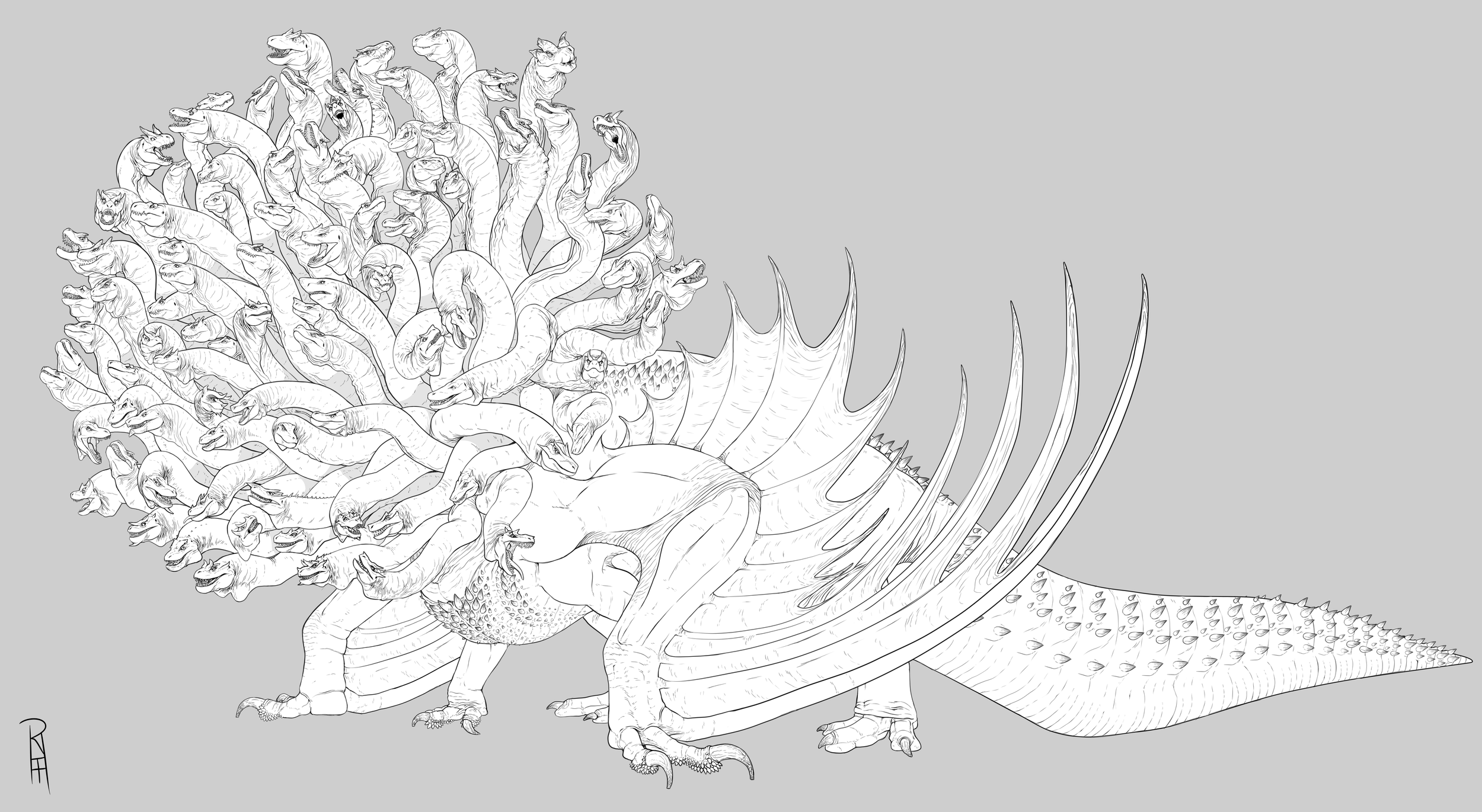 Commission: Mass-Headed Dragon (2019)