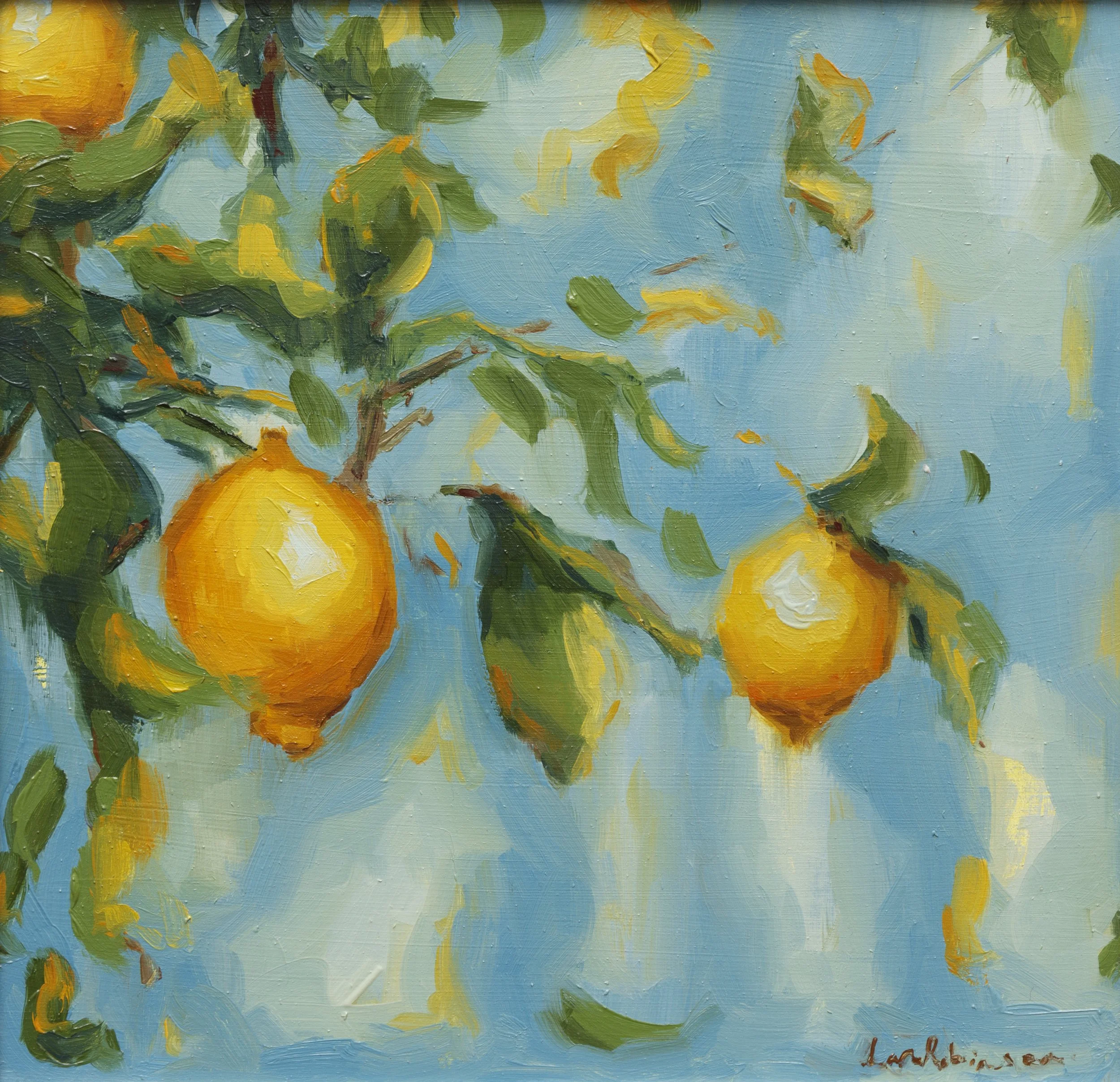 Lemons On Blue