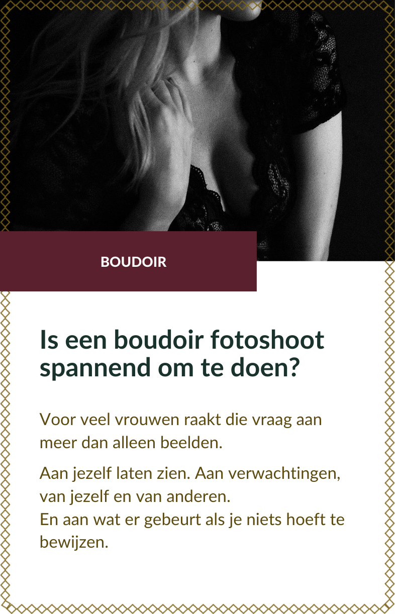 Is een boudoir fotoshoot spannend?