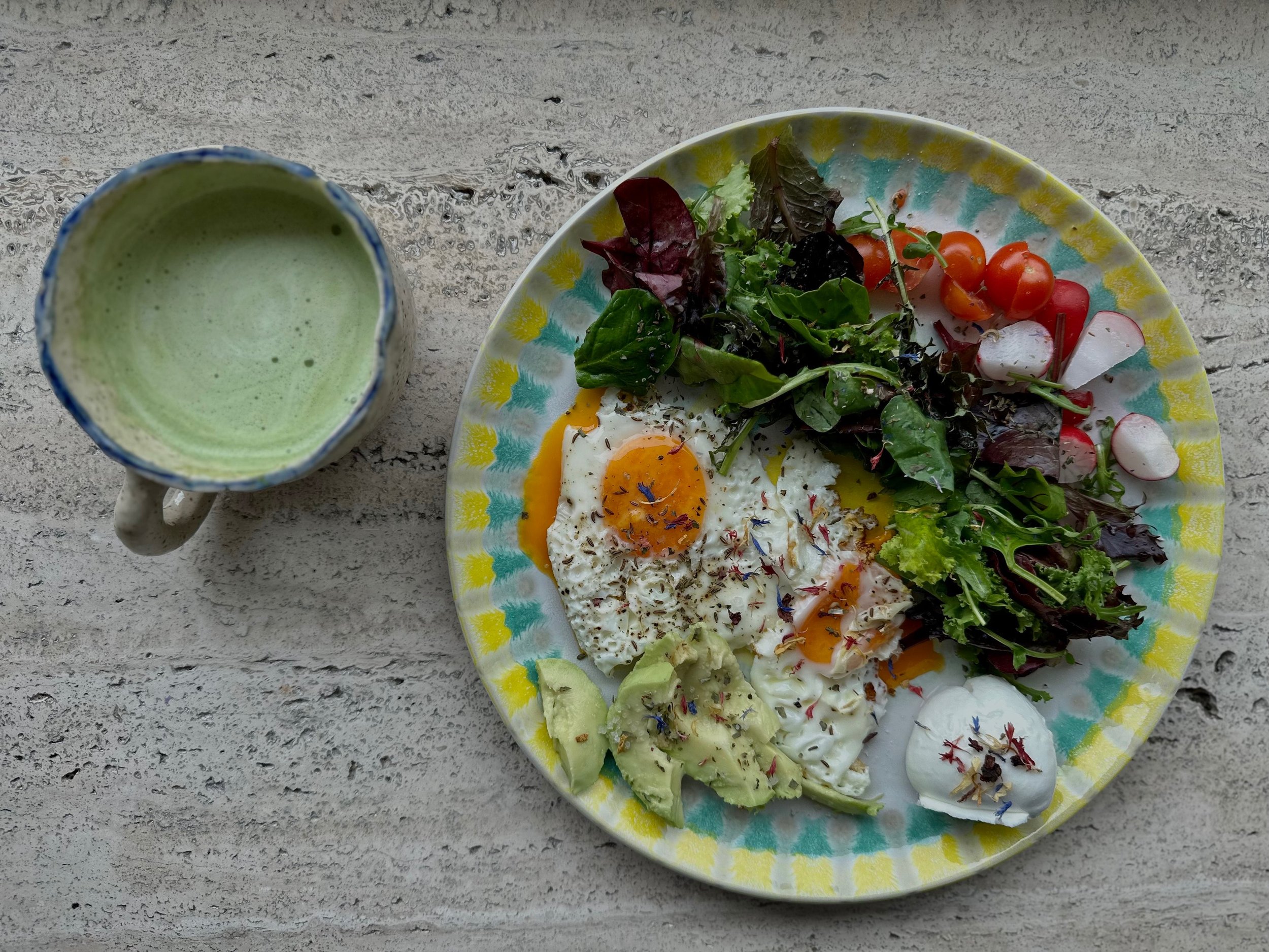 Healthy breakfast with Fried Eggs