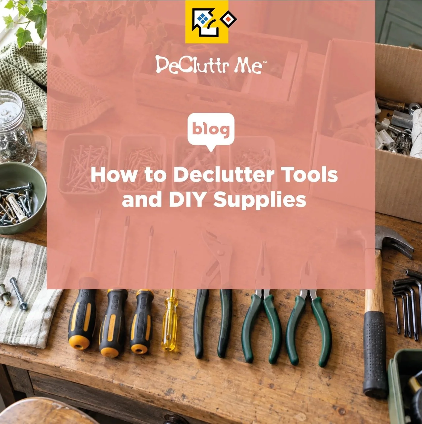 NEW BLOG: How to Declutter Tools and DIY Supplies

Tools are surprisingly easy to accumulate.

You buy a screwdriver because you can&rsquo;t find the one you already own. A piece of furniture arrives with another Allen key. Half-used packets of screw