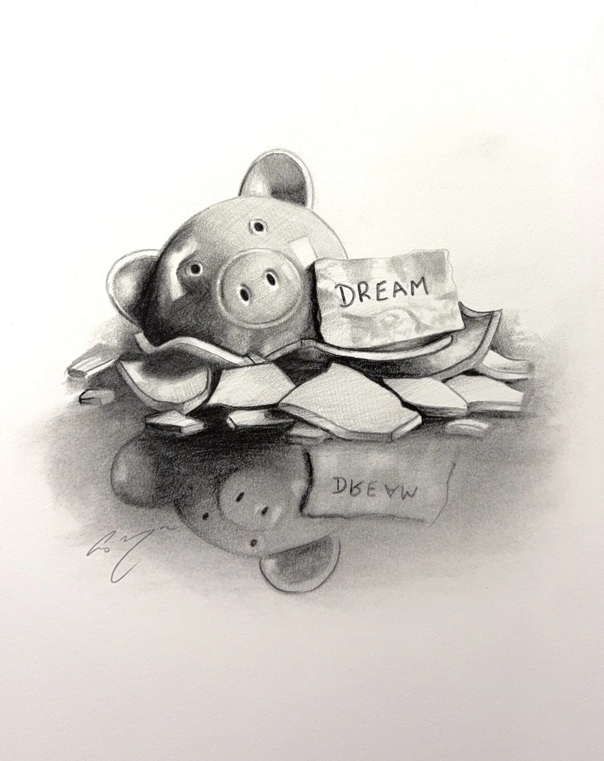 Original study sketch for "Dream"
Pencil on A3 archival paper 
SOLD