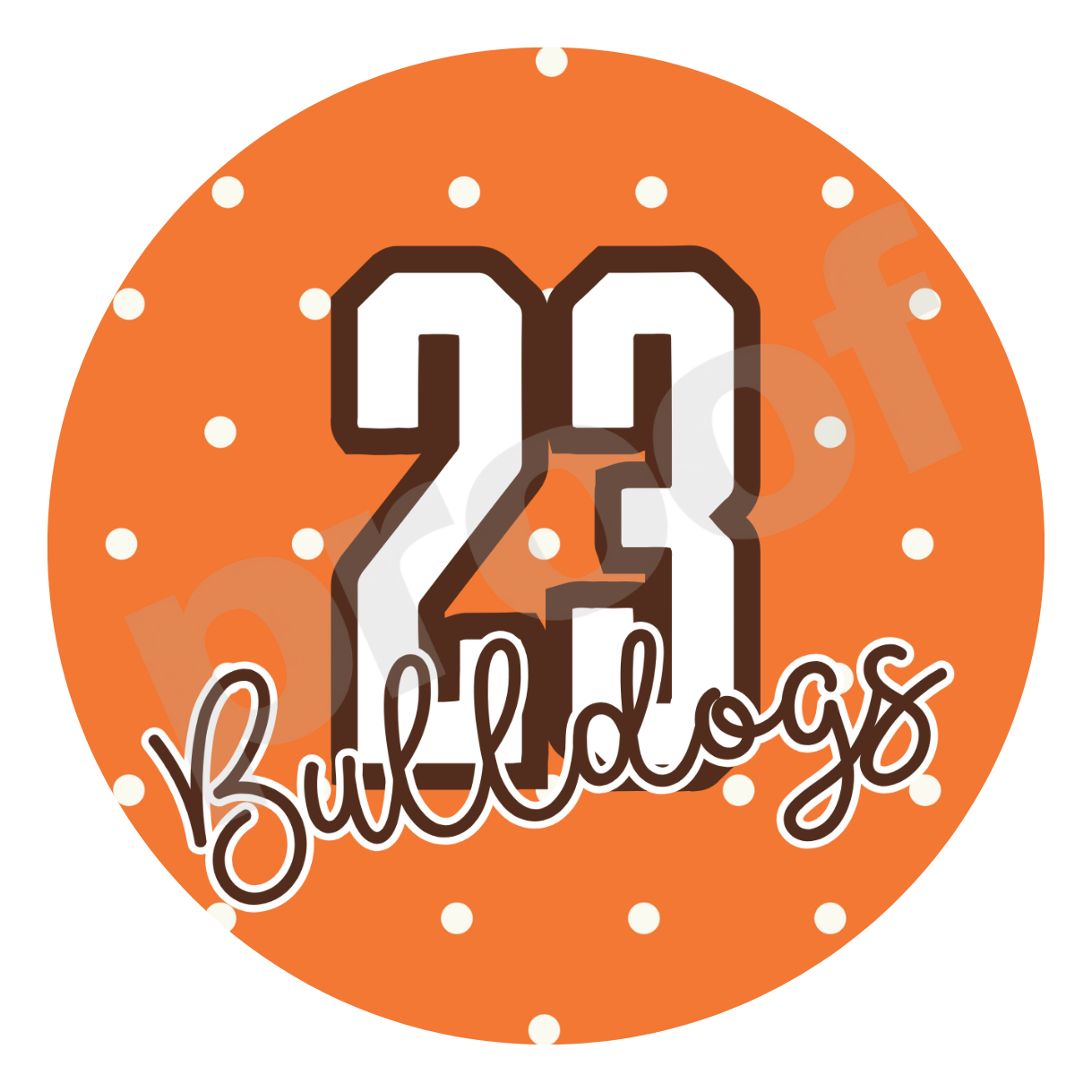 Heath Bulldogs | Design 07 – Game Day Button (Personalized Option)