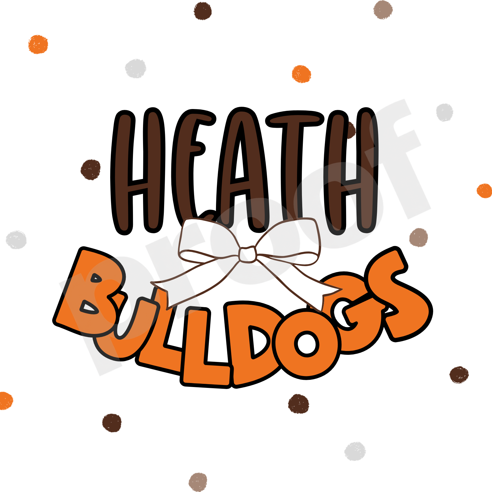 Heath Bulldogs | Design 13 – Game Day Button